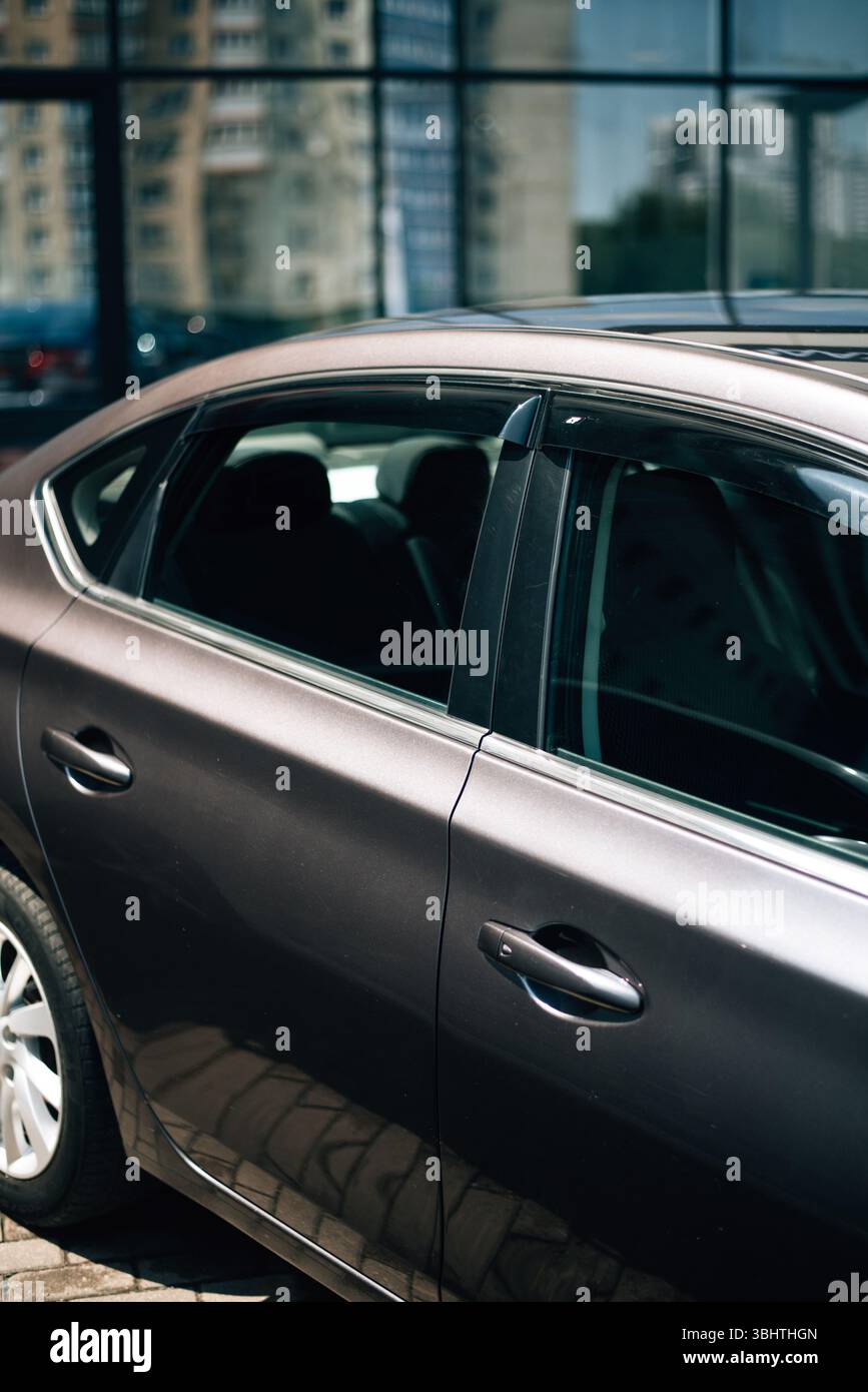 View of the car doors from the outside. High quality photo Stock Photo