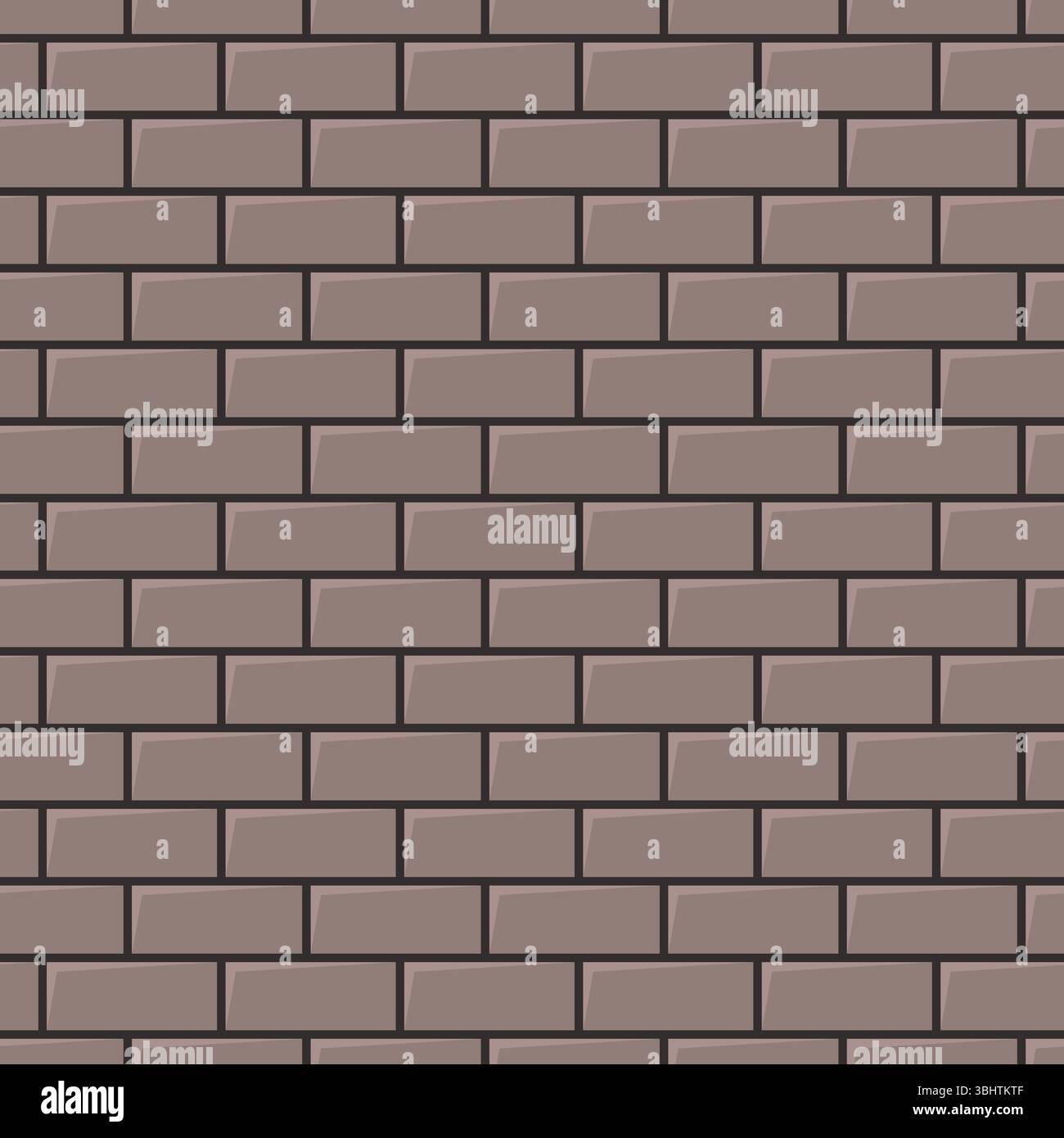 Grey brick wall texture. Seamless background. Vector illustration Stock Vector