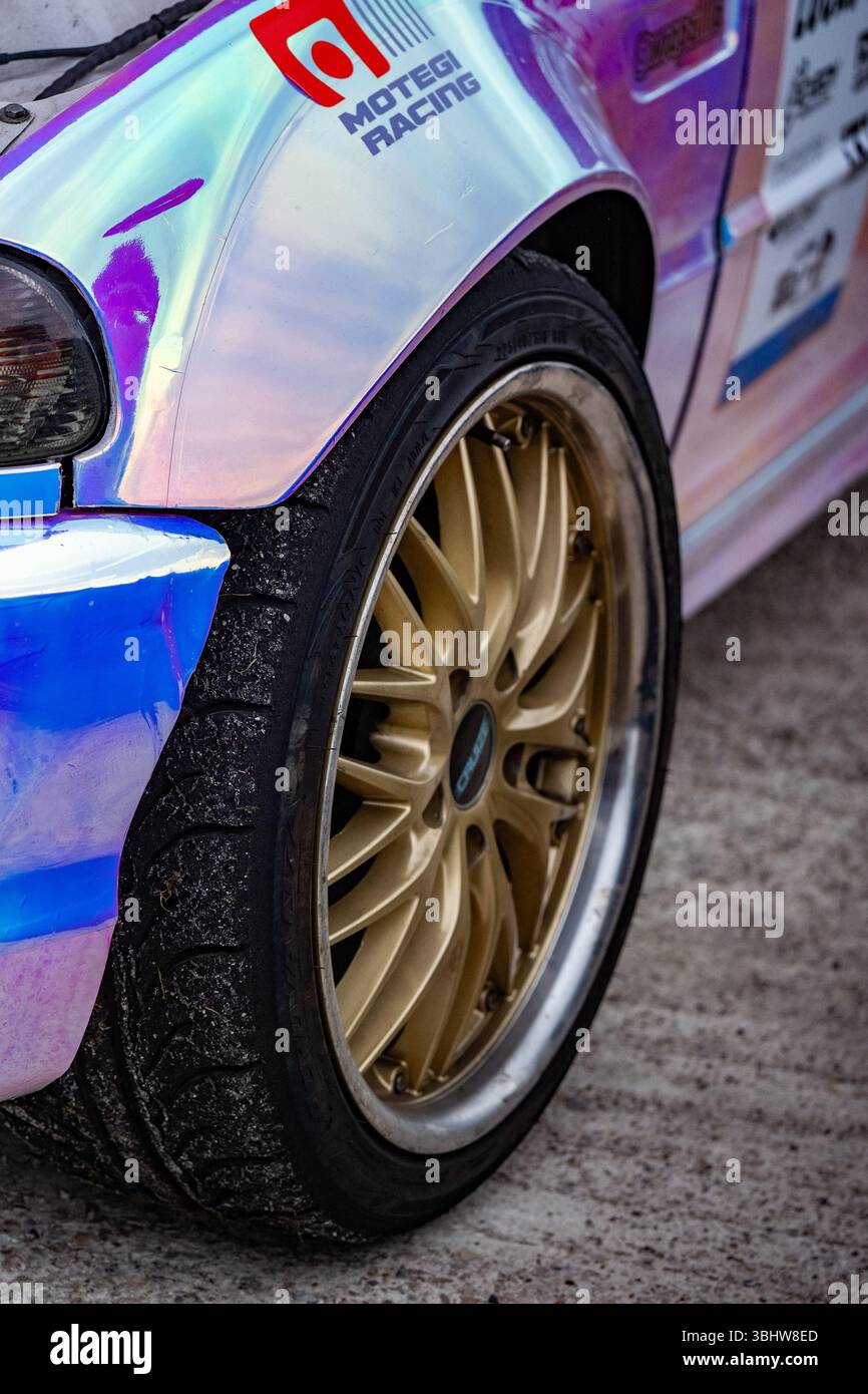 Bmw Drift Car Stock Photo Alamy