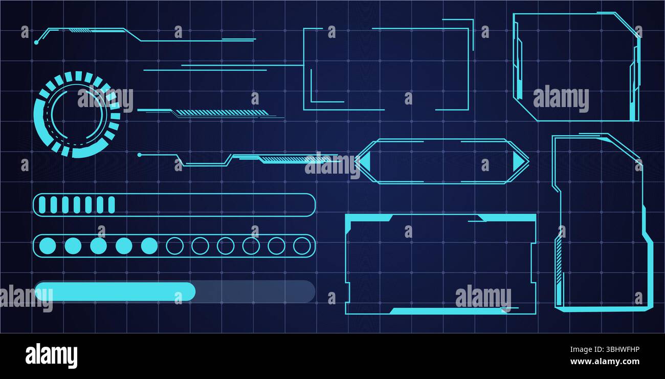 Hud frame futuristic ui frame, line abstract interface menu. Tech ...