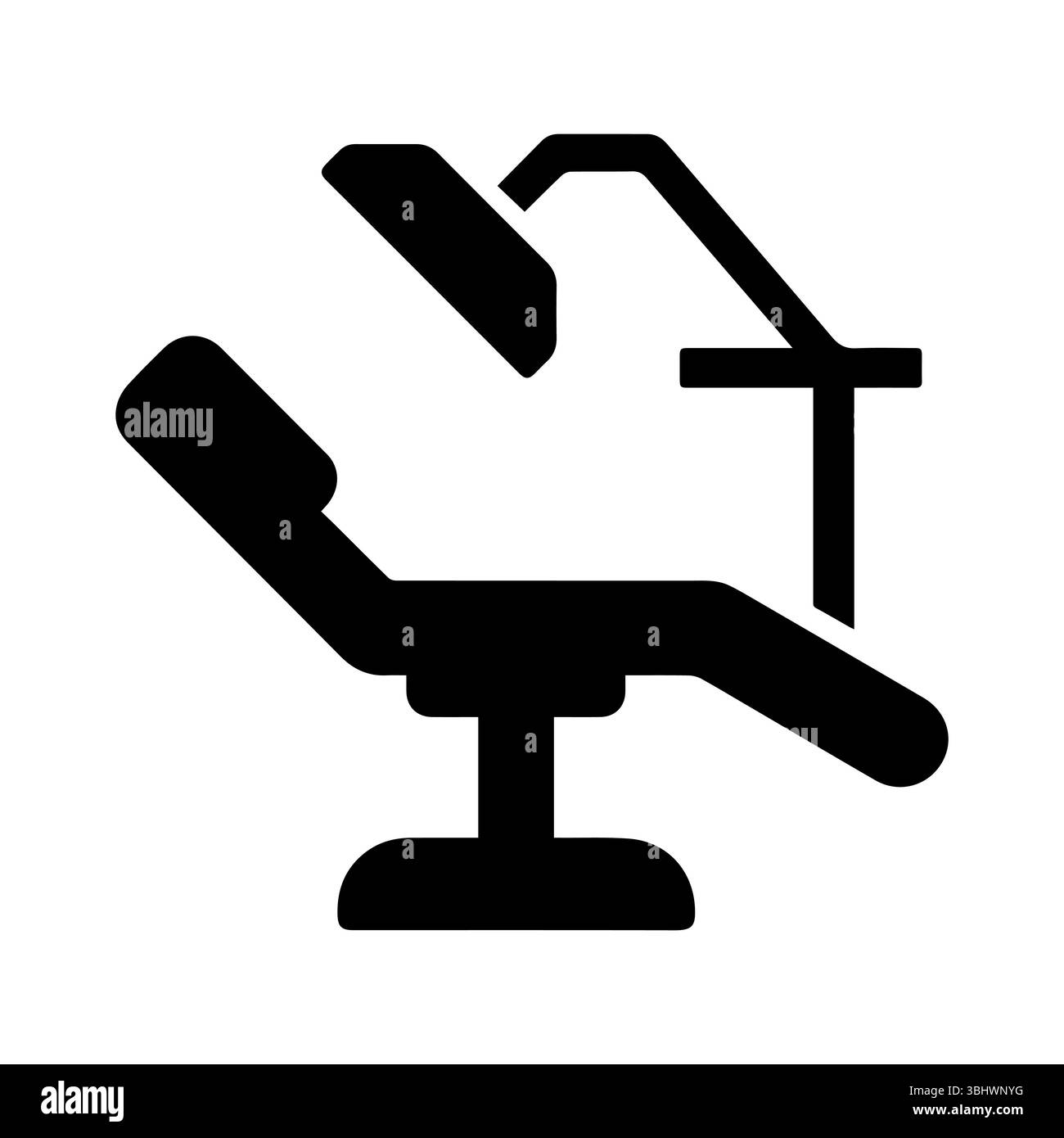 Dental chair icon vector illustration Symbol of oral treatment and ...