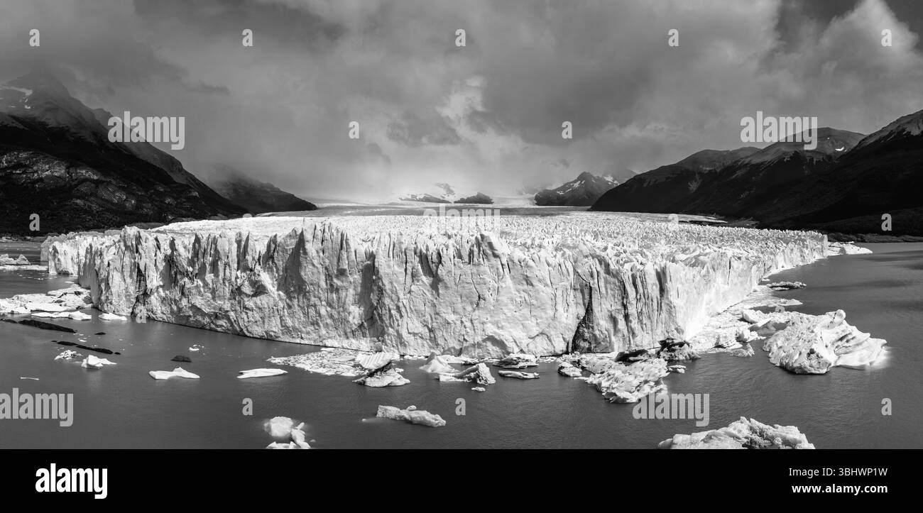 A Panorama Of The Perito Moreno Glacier, Los Glaciares National Park ...