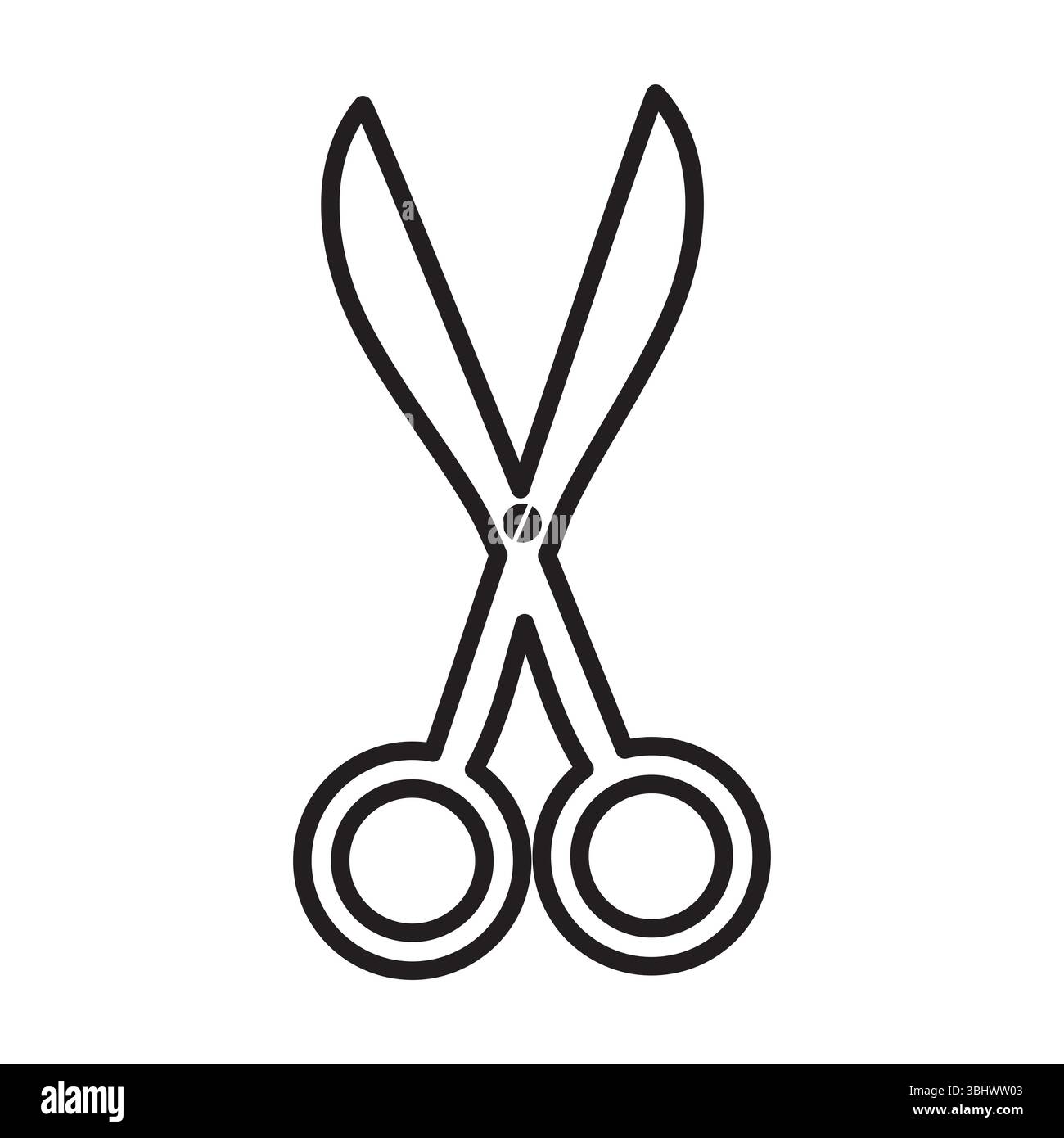 Scissors line icon design sewing icon isolated Stock Vector