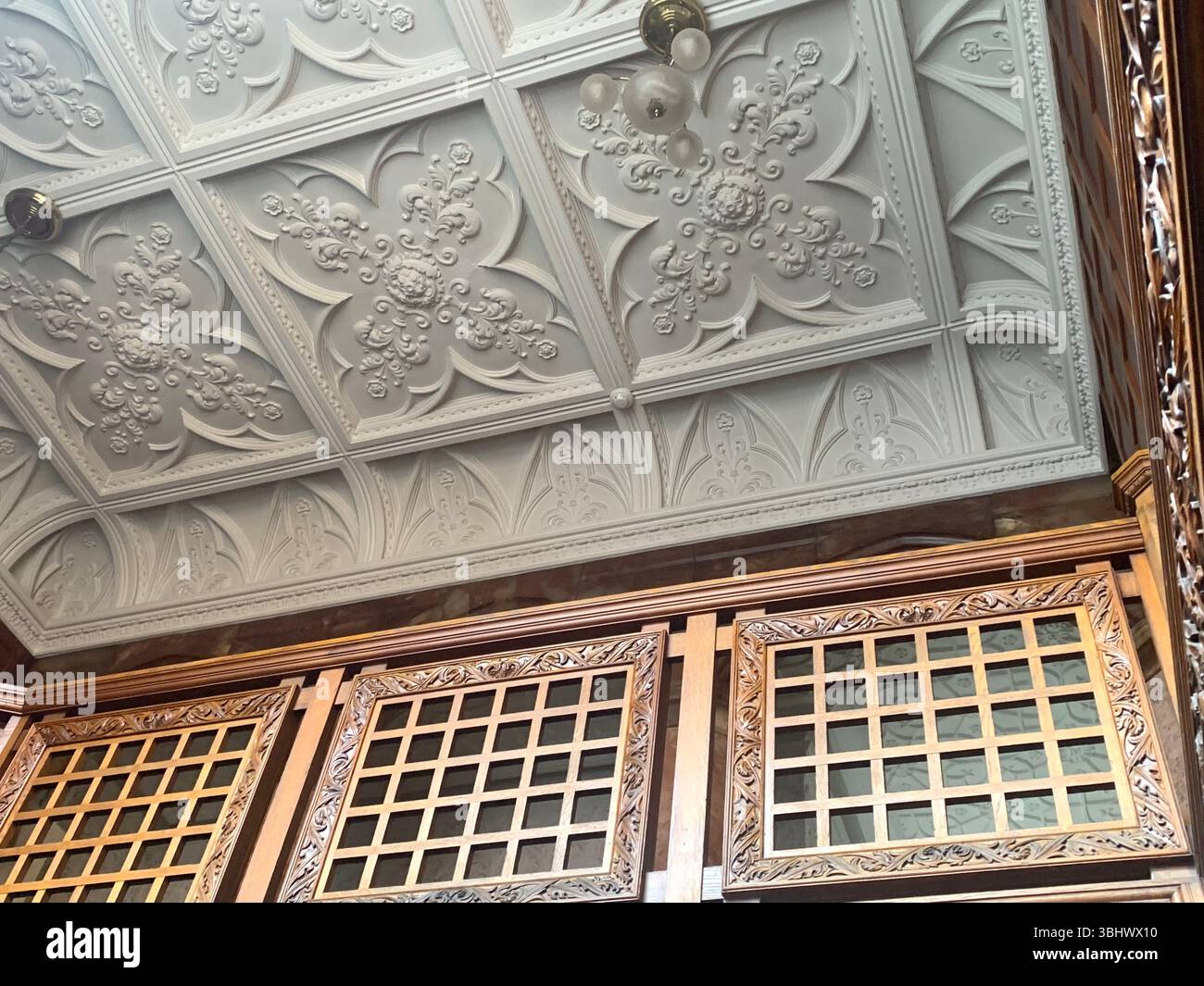 Bletchley Park Milton Keynes war time building secret location Wrens Wren Military base Navy Airforce Mansion Bombe The Ballroom wood equipment - Smartphone Captured Stock Image