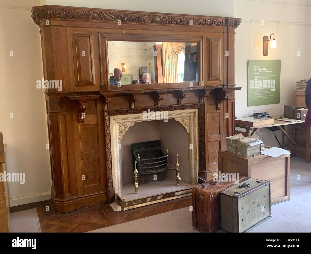 Bletchley Park house wartime offices secret place hidden Milton Keynes The Bombe famous military soldiers Navy Army Airforce imitation game film - Smartphone Captured Stock Image