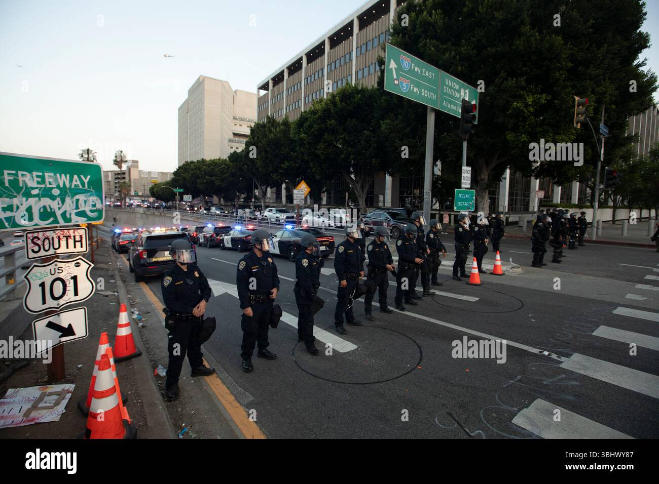 Los Angeles, California, USA - June 10, 2025: Los Angeles Police ...