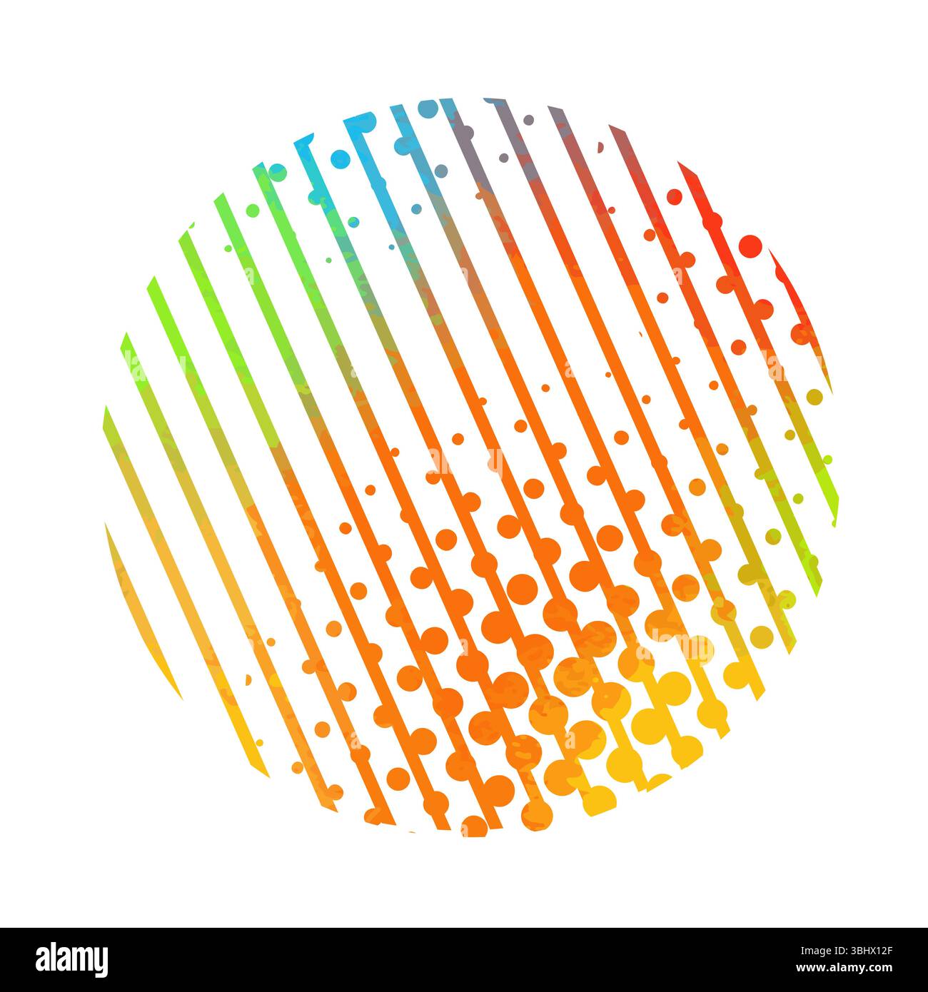 colored abstractions with halftone dots. Not AI, Vector illustration Stock Vector
