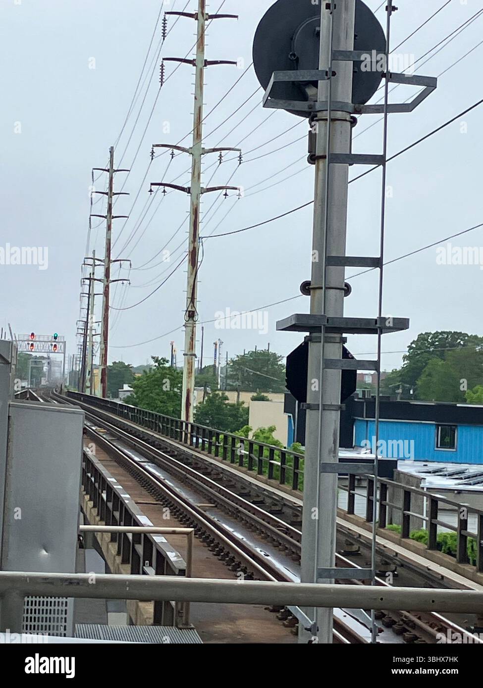 Tracks of the Long Island Railroad - Smartphone Captured Stock Image