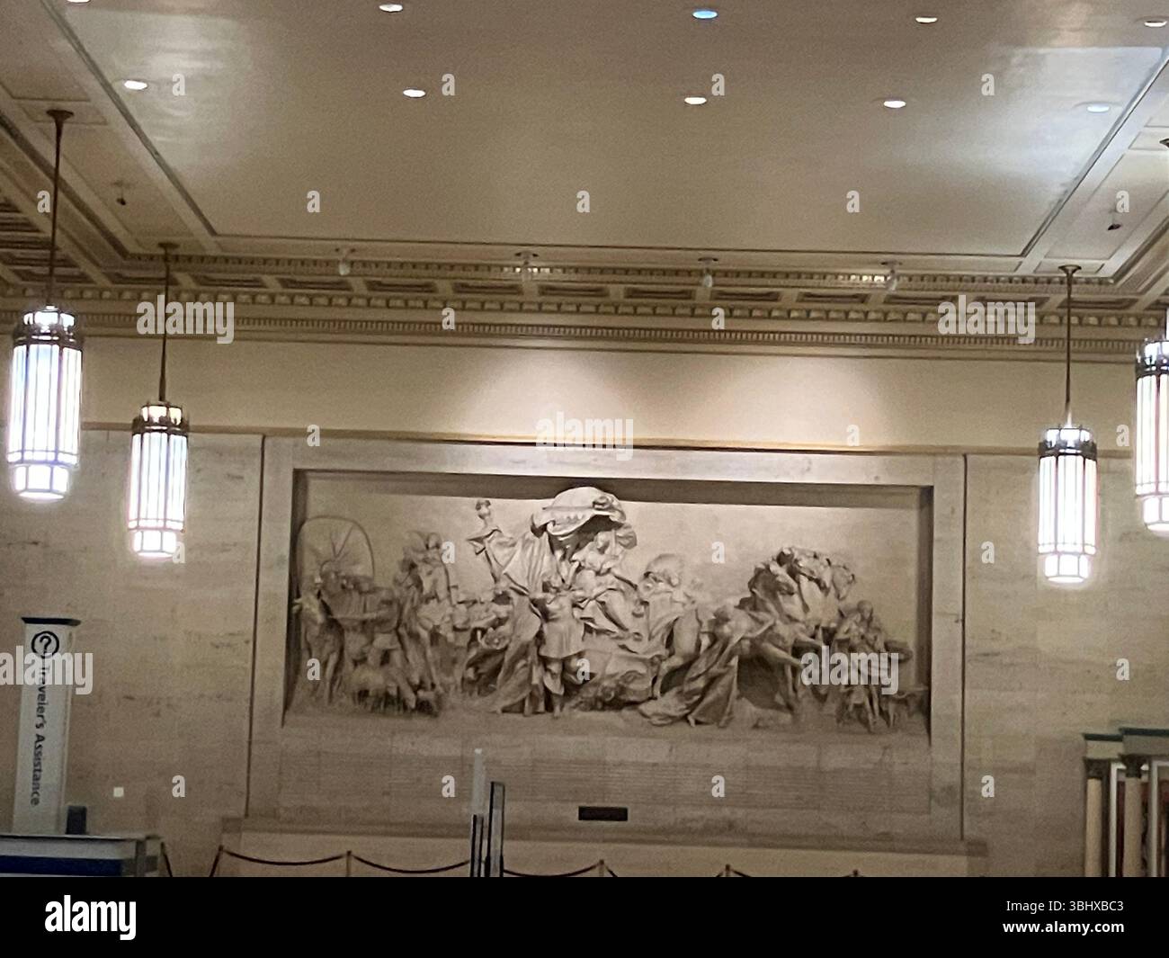 Sculpture at Train Station in Philidelphia - Smartphone Captured Stock Image