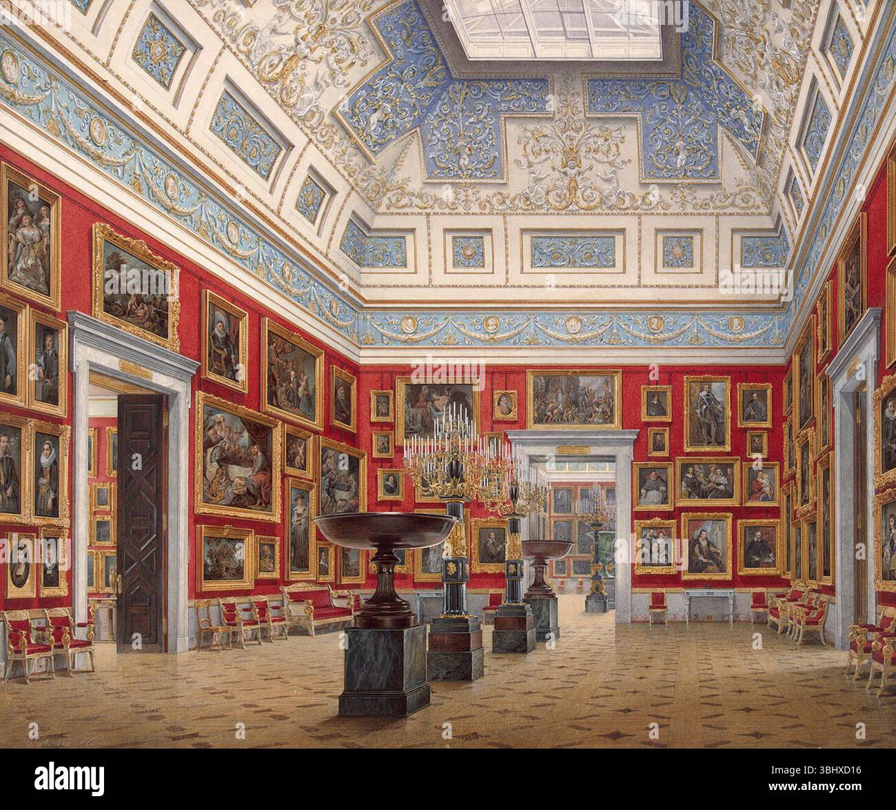 Paintings of interiors of art galleries Interiors of the New Hermitage ...