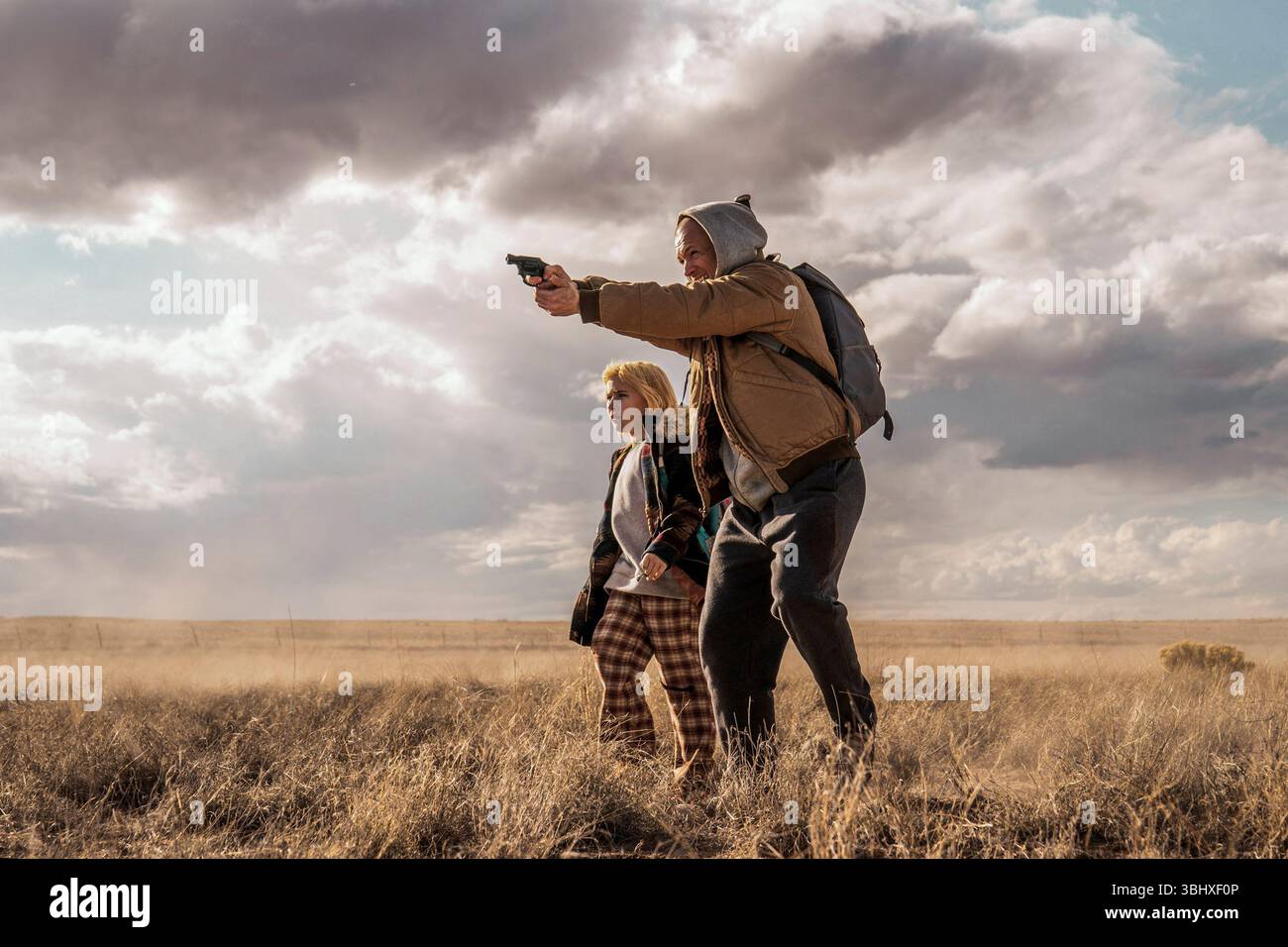 RELEASE DATE: July 31, 2025 TITLE: She Rides Shotgun STUDIO: Lionsgate. DIRECTOR: Nick Rowland PLOT: A girl marked for death, must fight and steal to stay alive, learning from the most frightening man she knows-her father. An adaptation of Jordan Harper's award winning novel. STARRING: ANA SOPHIA HEGER as Polly, TARON EGERTON as Nate. (Credit Image: © Lionsgate/Entertainment Pictures/ZUMAPRESS.com) EDITORIAL USAGE ONLY! Not for Commercial USAGE! Stock Photo