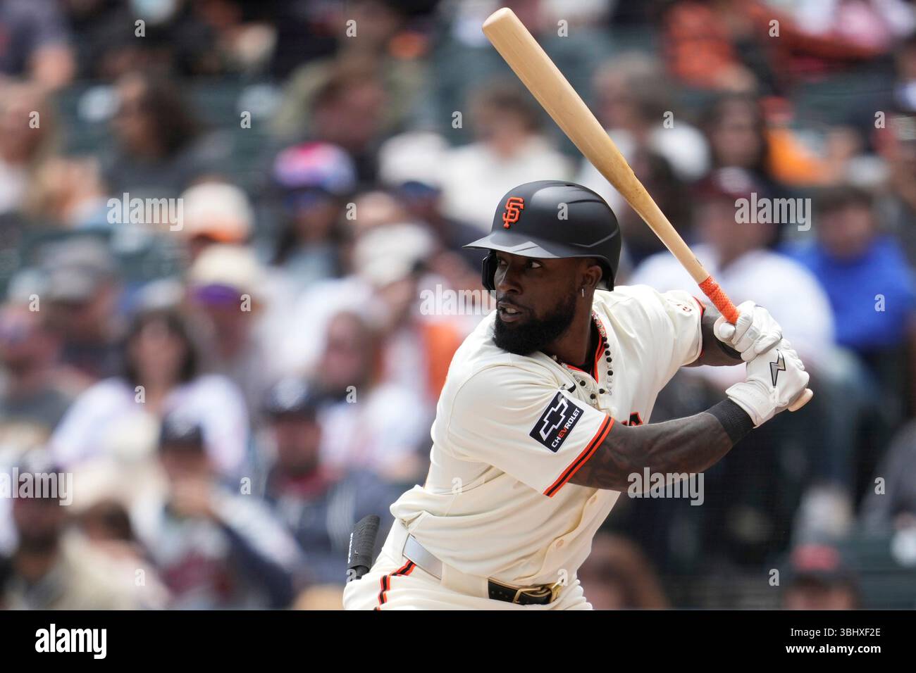 San Francisco Giants' Daniel Johnson during a baseball game against the ...