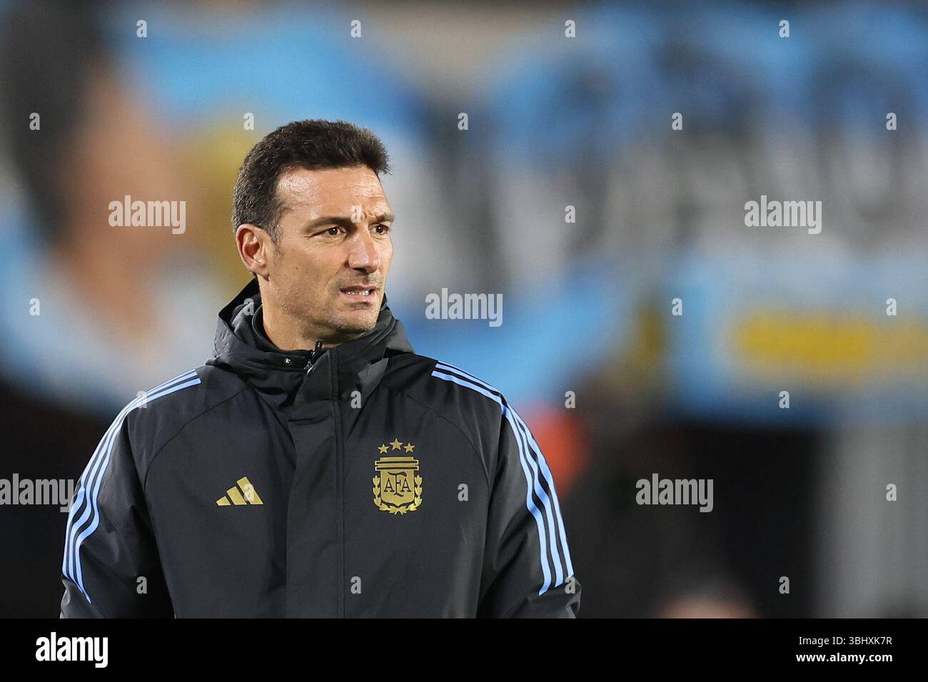 Argentina's national team head coach Lionel Scaloni gestures during the ...