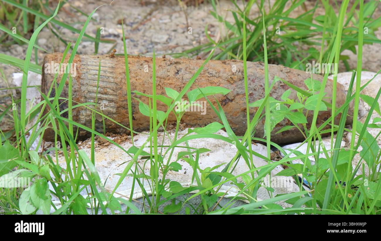 Unexploded ordnance is made safe using explosion-proof containers in ...