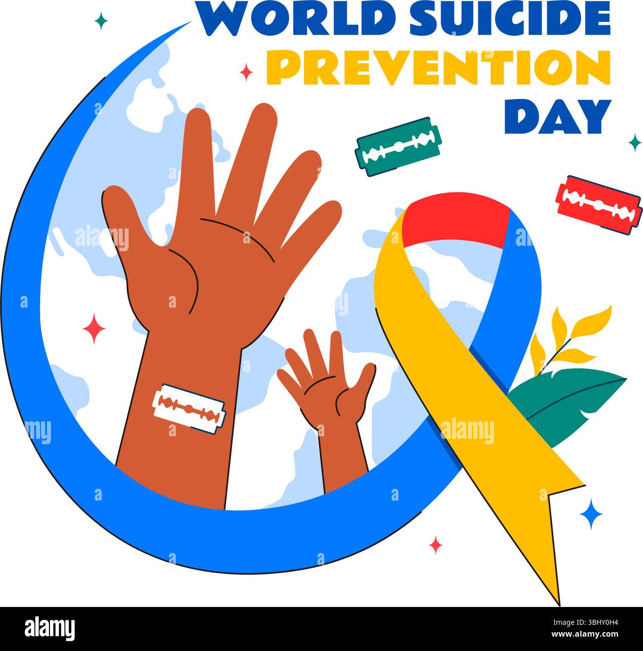 World Suicide Prevention Day Vector Illustration on September 10 ...