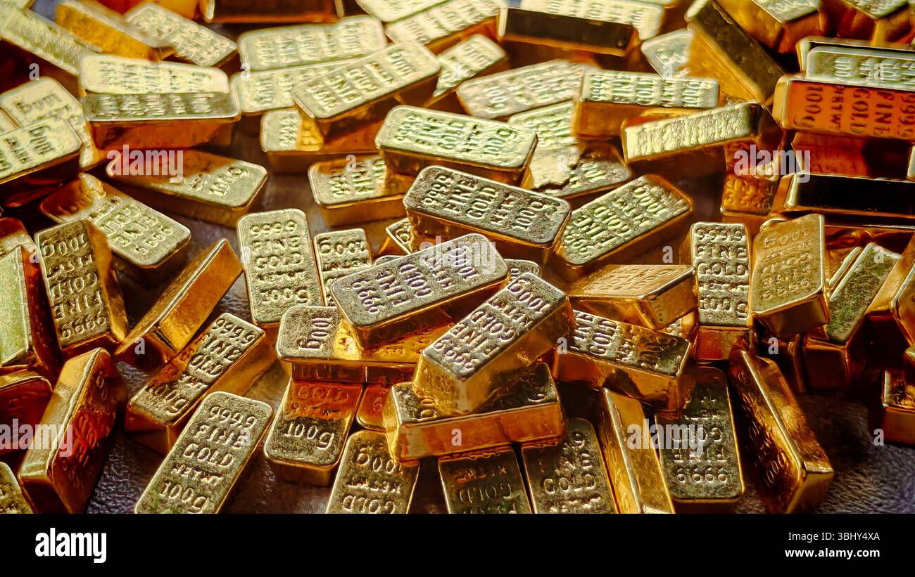 Gold bars stack hi-res stock photography and images - Alamy