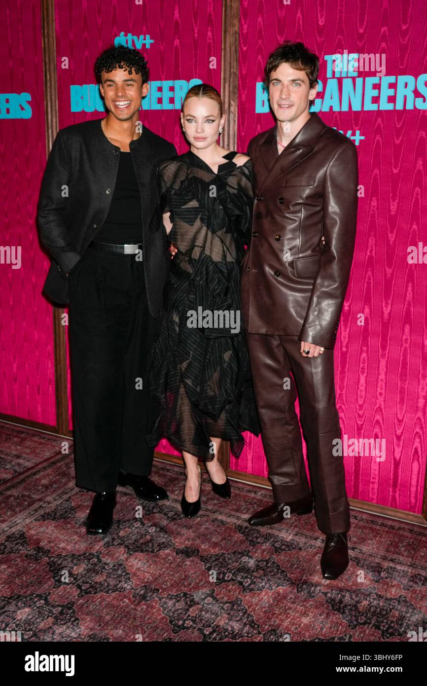 L-R: Matthew Broome, Kristine Froseth, Guy Remmers during the Season 2 ...