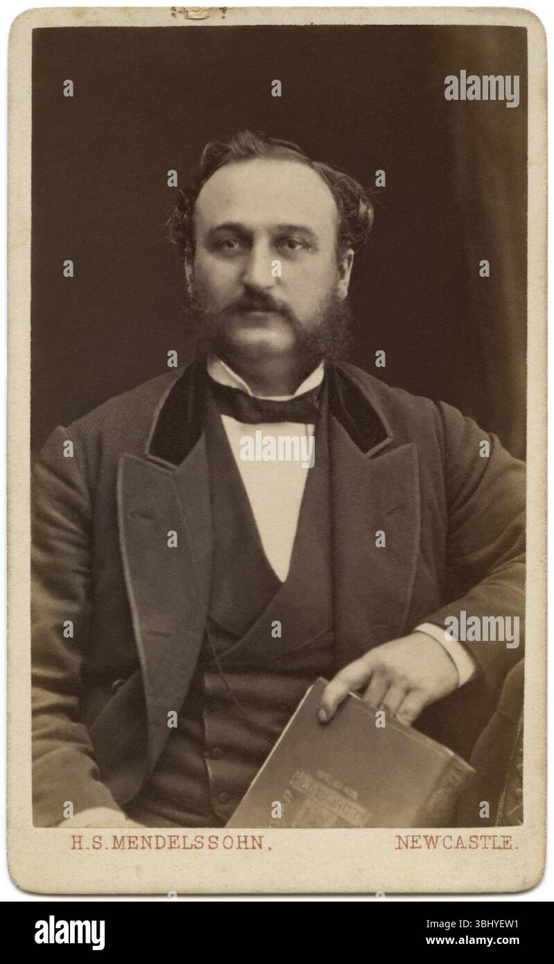 Ira David Sankey (1840-1908), American hymn writer, arranger, and Gospel singer associated with evangelist D.L. Moody in a London, England, portrait from the 1870s. Stock Photo