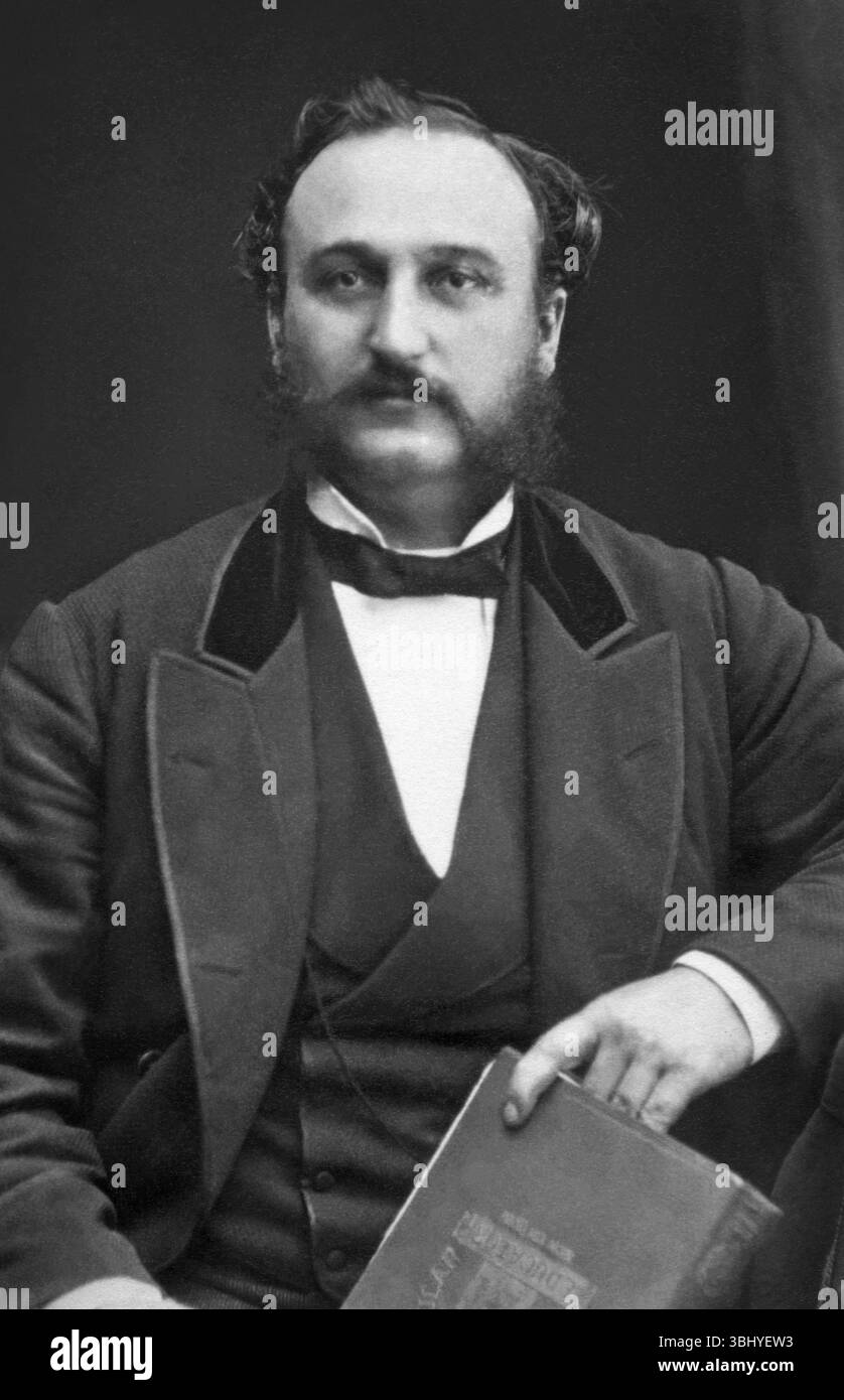 Ira David Sankey (1840-1908), American hymn writer, arranger, and Gospel singer associated with evangelist D.L. Moody in a London, England, portrait from the 1870s. Stock Photo