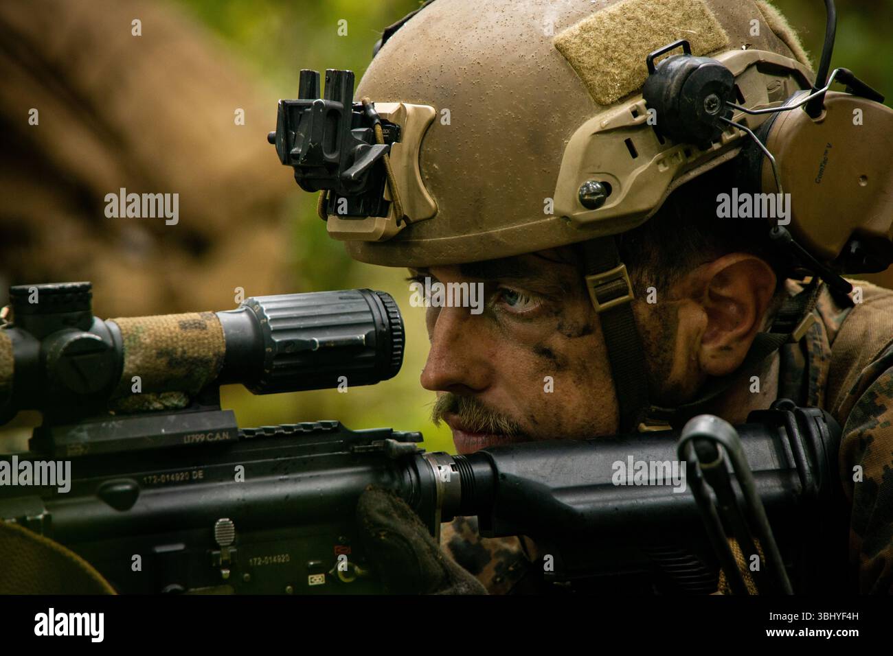 U.S. Marine Corps Sgt. Jeremiah Grigs, a student with the School of ...