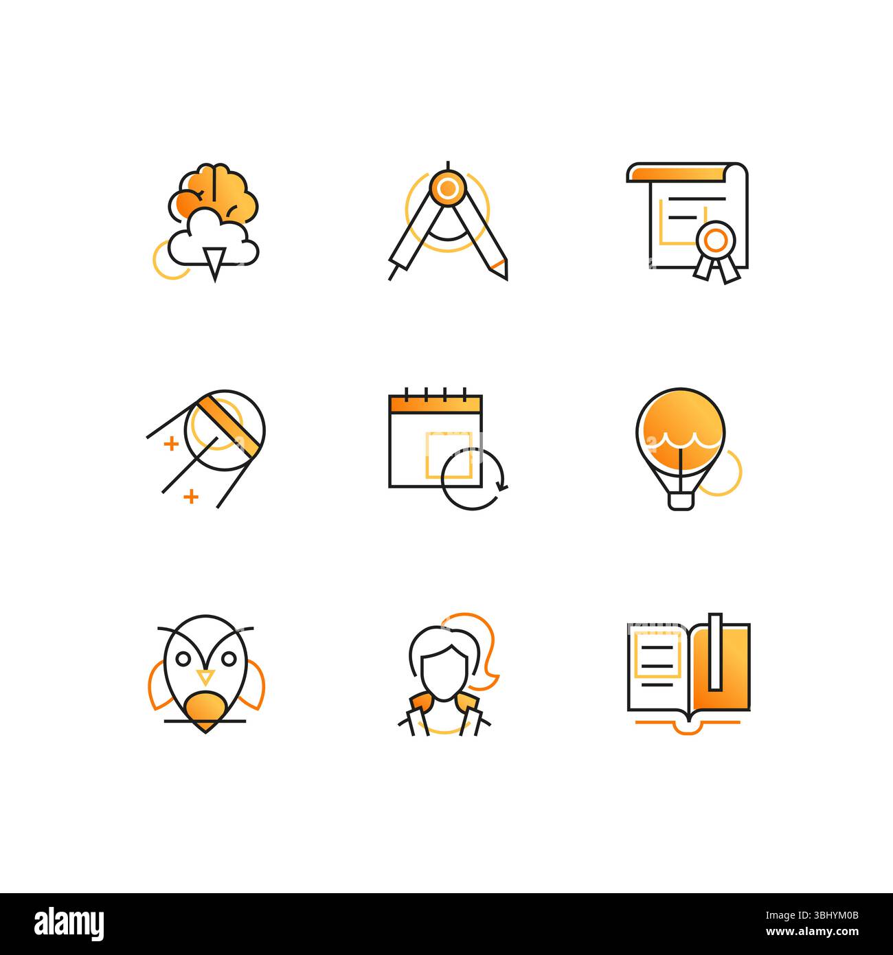 Education - modern line design style icons set Stock Vector Image & Art ...