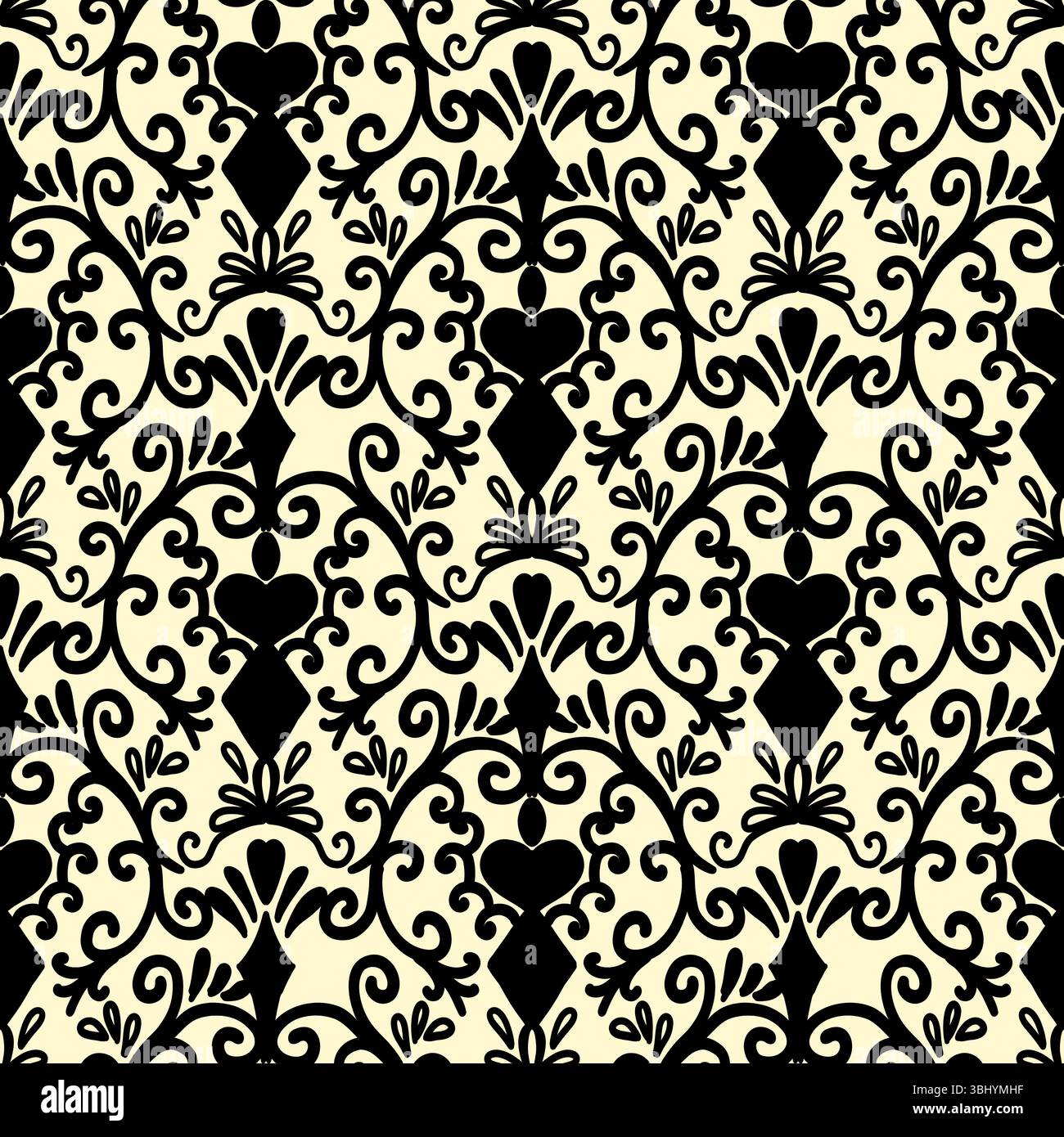 line scribble repeat pattern Stock Vector