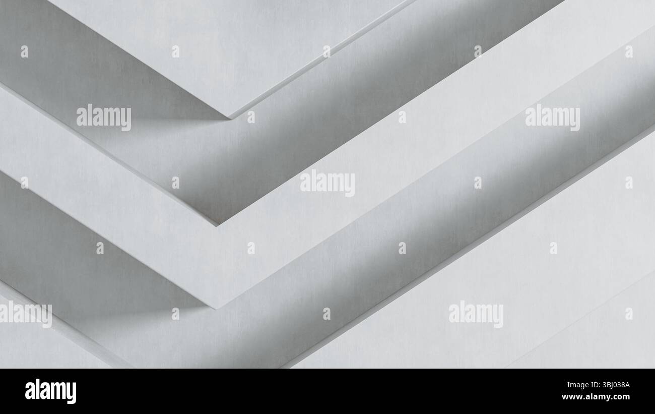 Layered surfaces illustrate a minimalist architectural concept ...