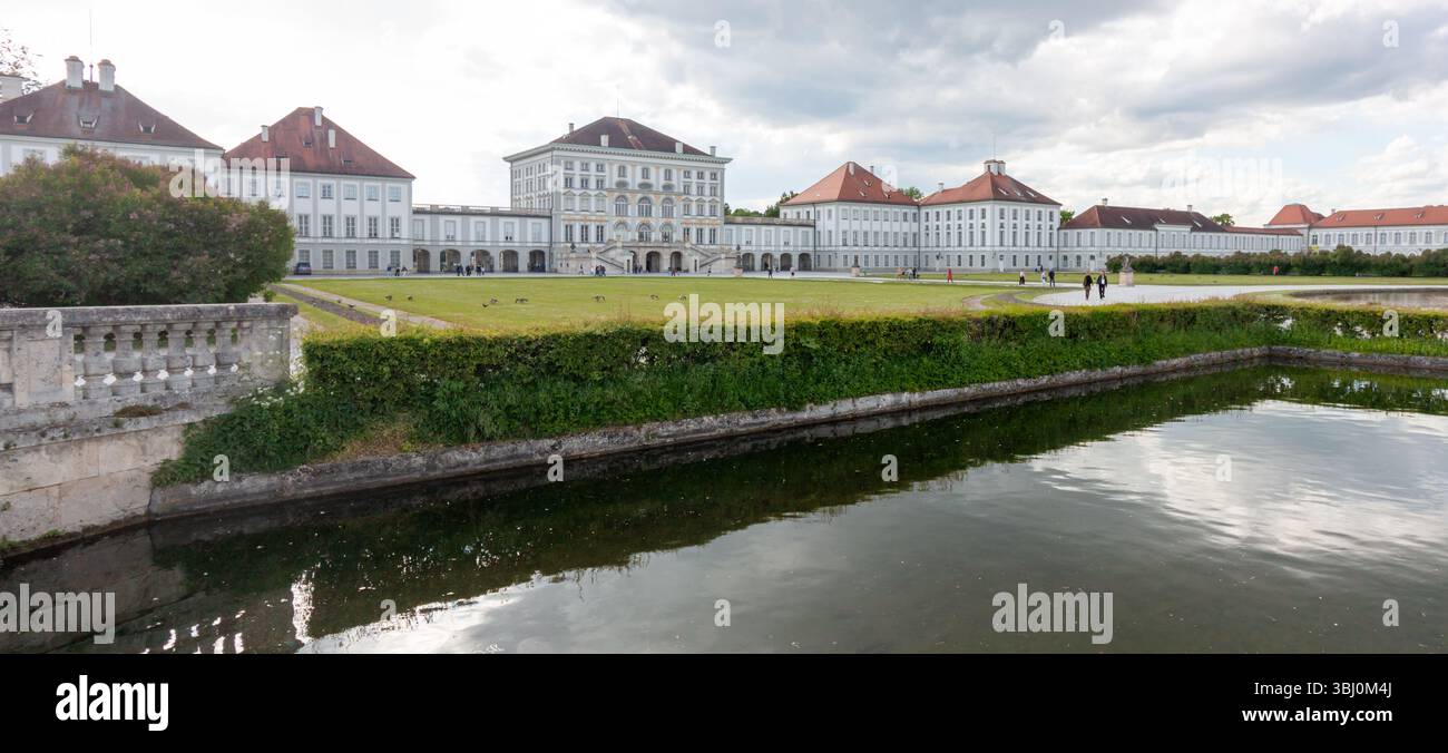 A wide-angle landscape view of the expansive formal lake within the ...