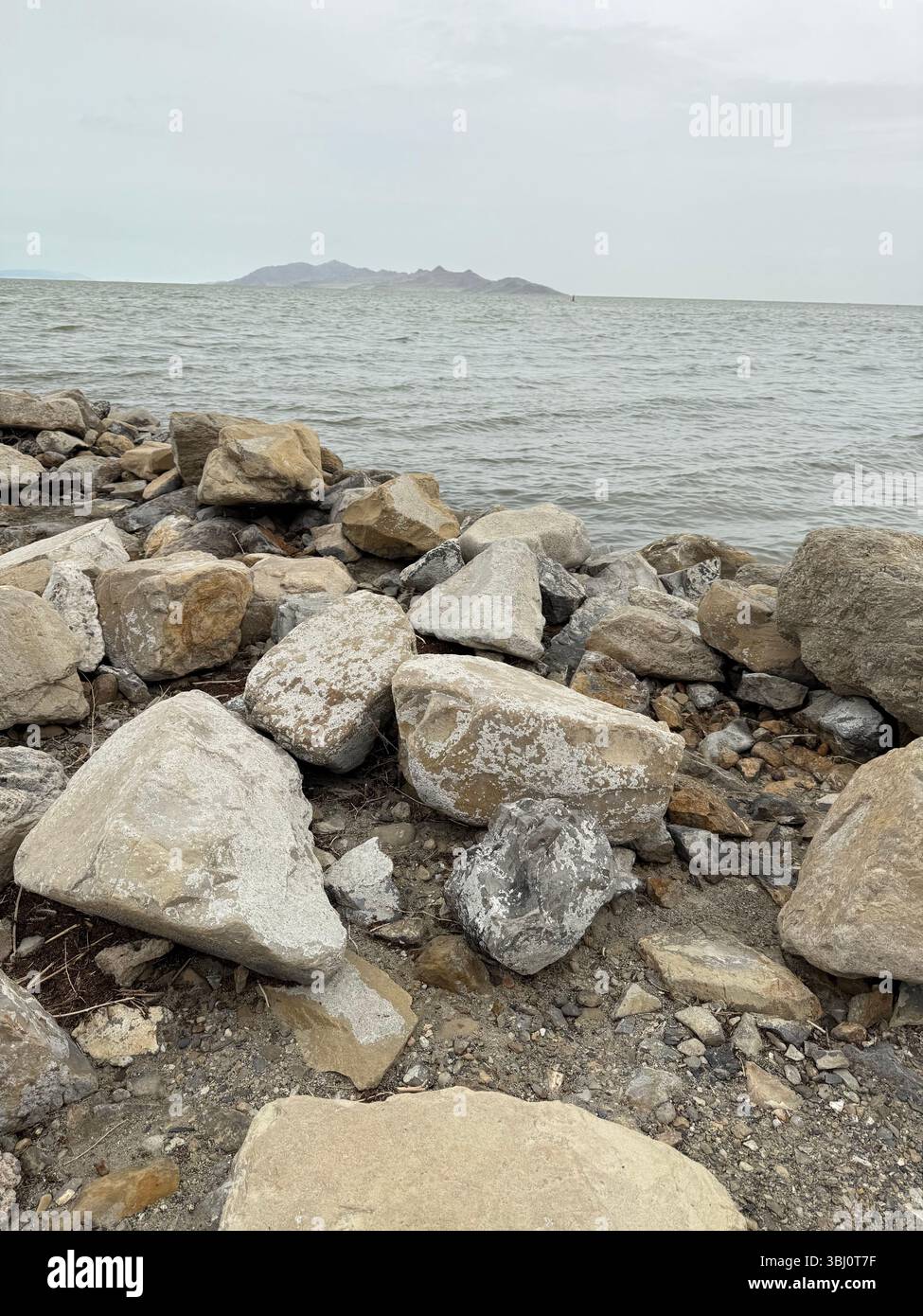 Great Salt Lake, Utah, USA - Smartphone Captured Stock Image