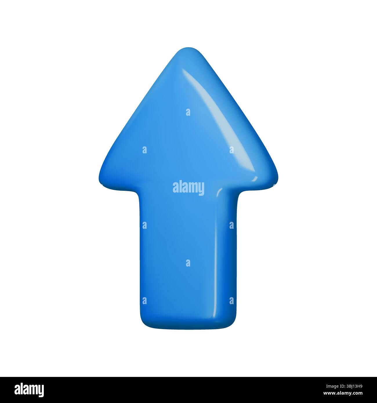 Blue 3D arrow vector illustration symbolizing growth, direction, and ...