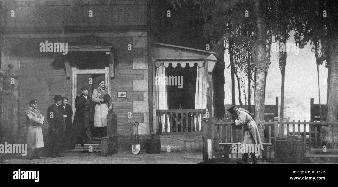 Russian stage actor Nikolai Podgorny in a scene from Anton Chekhov's play Three Sisters, Moscow, Russia 1900s Stock Photo