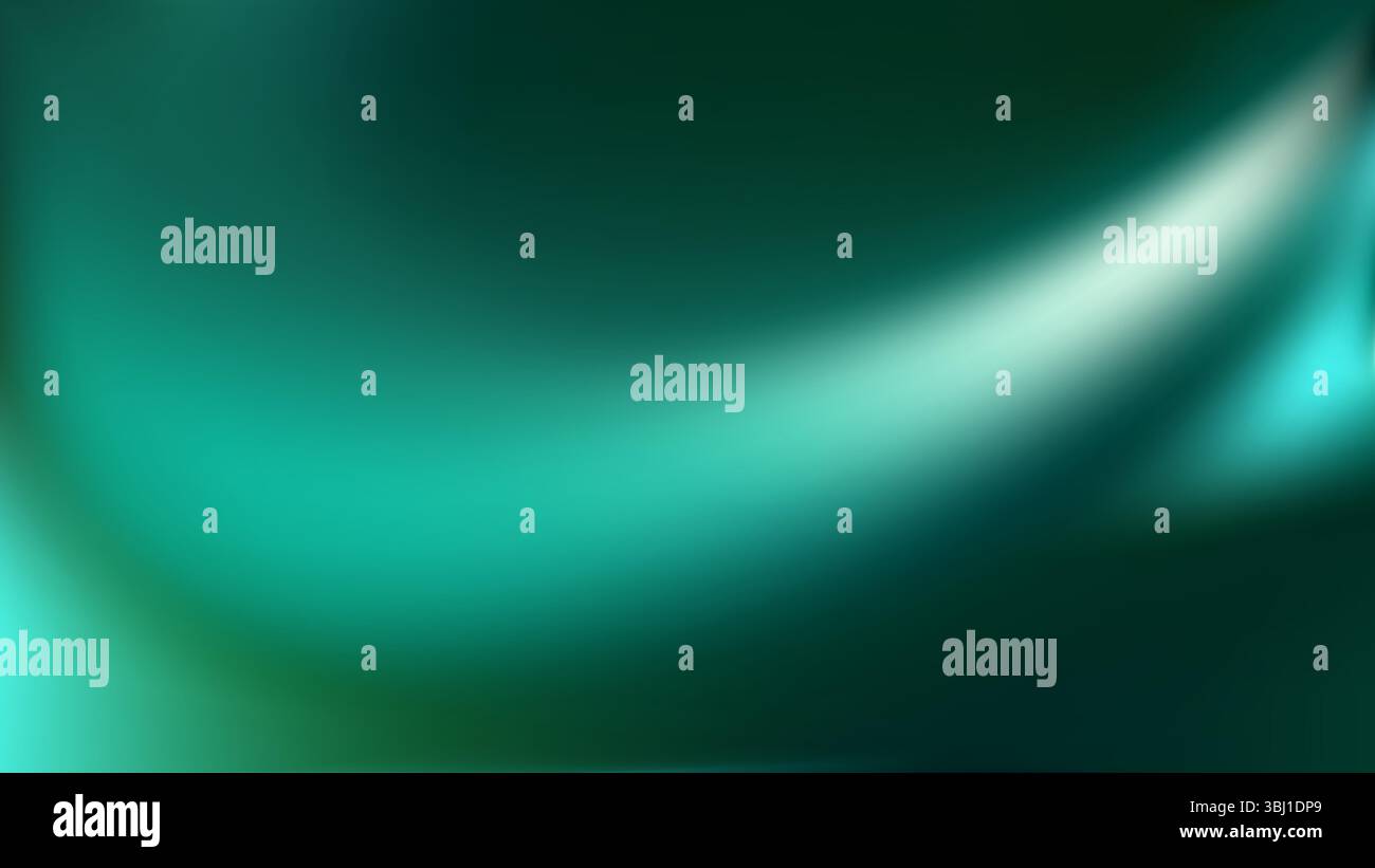 Green teal gradient background. Smooth abstract green gradient. Stock Vector