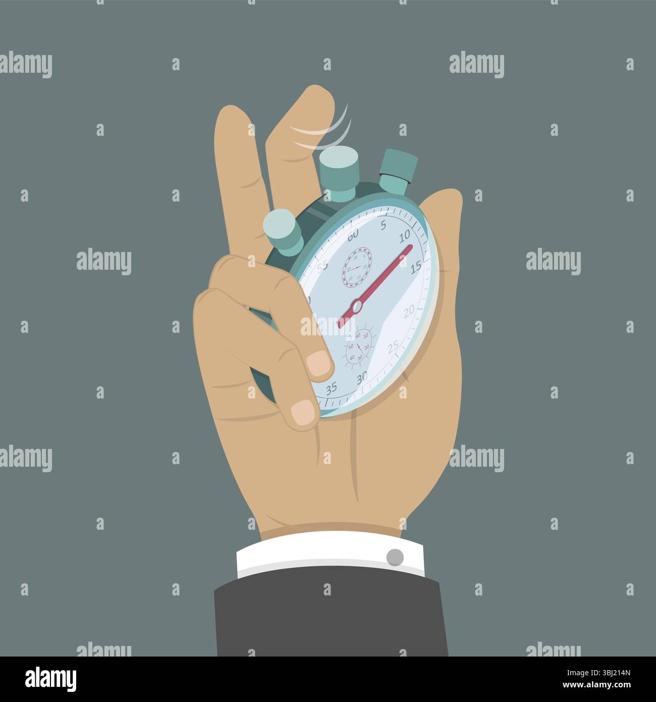 3D Isometric Flat Illustration of Stopwatch, Time Management Stock ...
