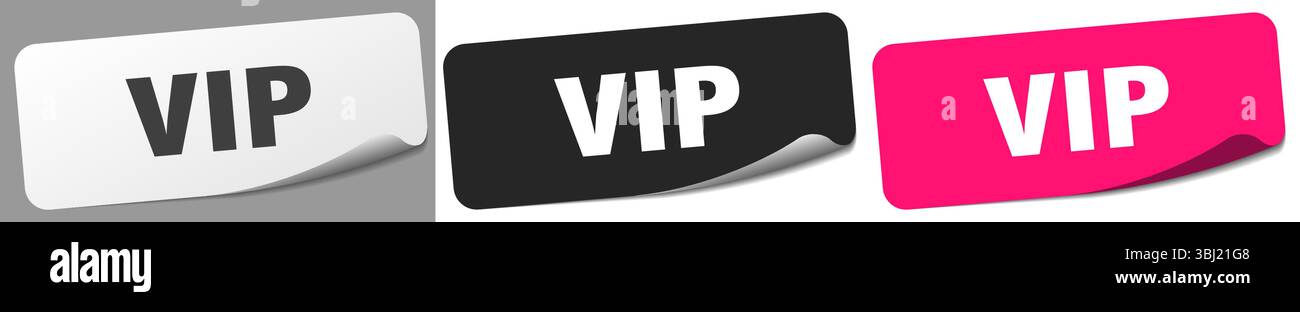 vip sticker. vip sticker set isolated on white background Stock Vector ...