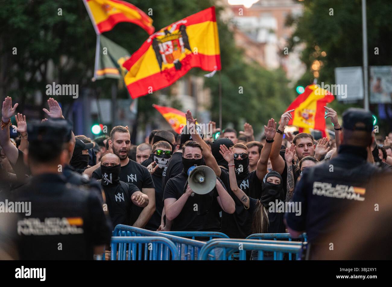 Constitutional Flags Madrid, Spain. 12th June, 2025. Pre-constitutional flags are seen while ...