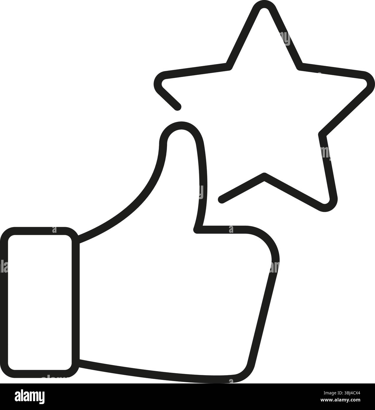 Thumbs up star line hi-res stock photography and images - Alamy