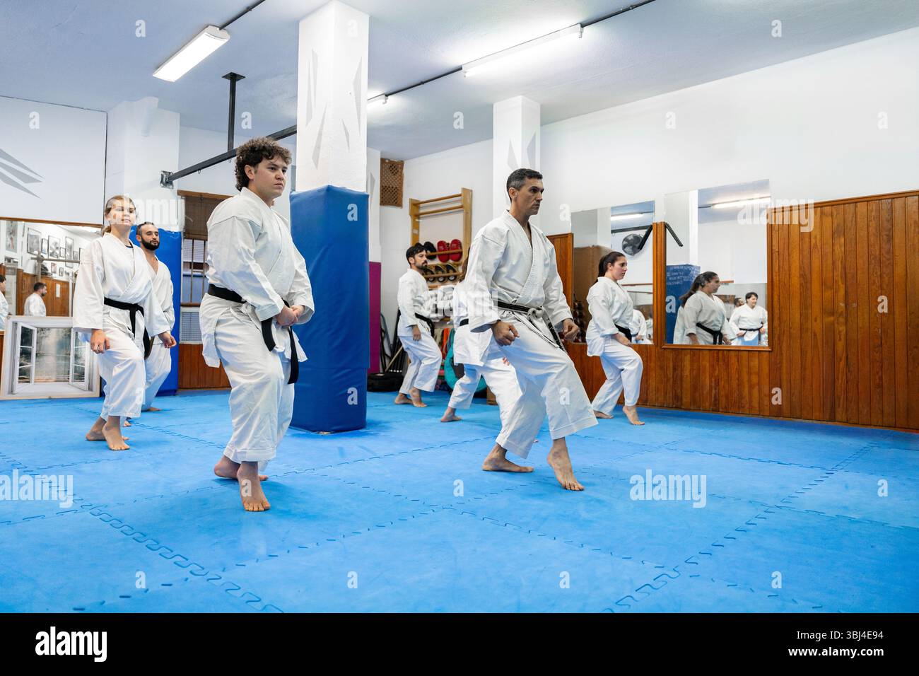 Practice Kata Kata karate men in white hi-res stock photography and images - Alamy