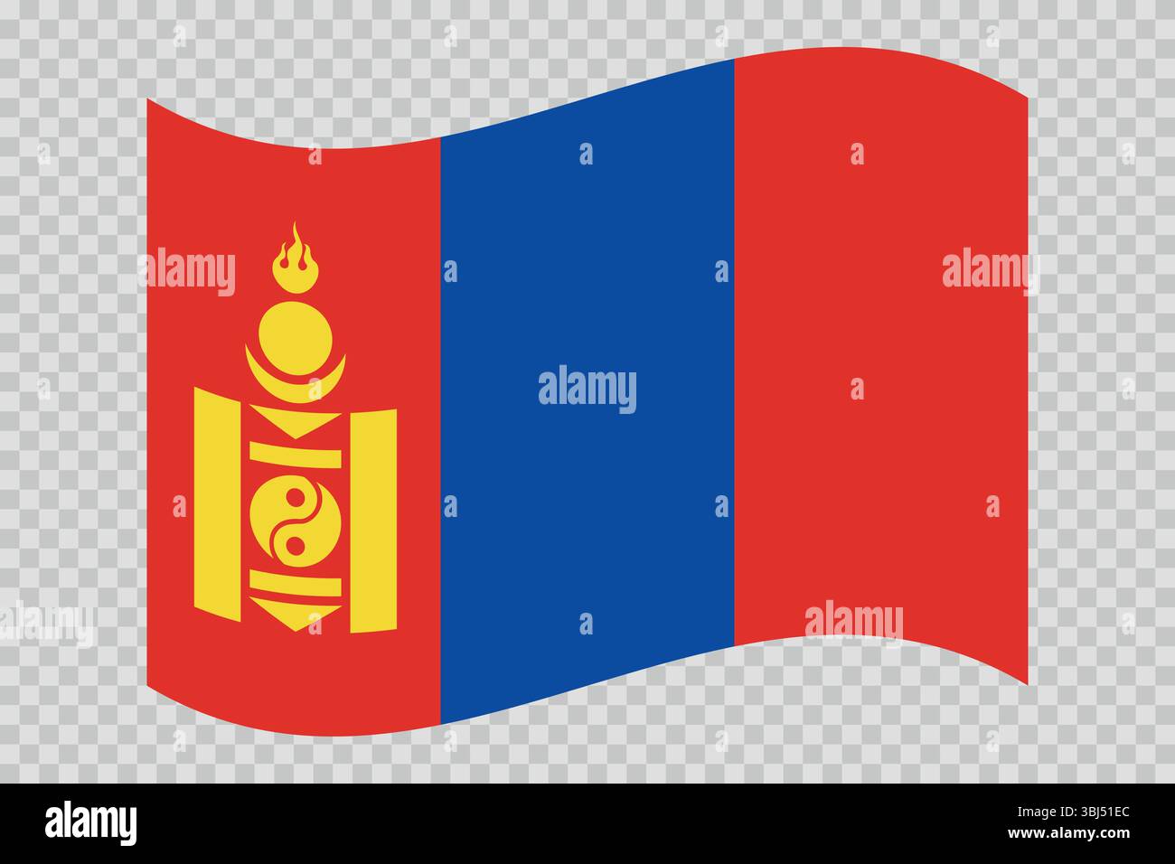 Flag of Mongolia. Mongolian national symbol in official colors ...