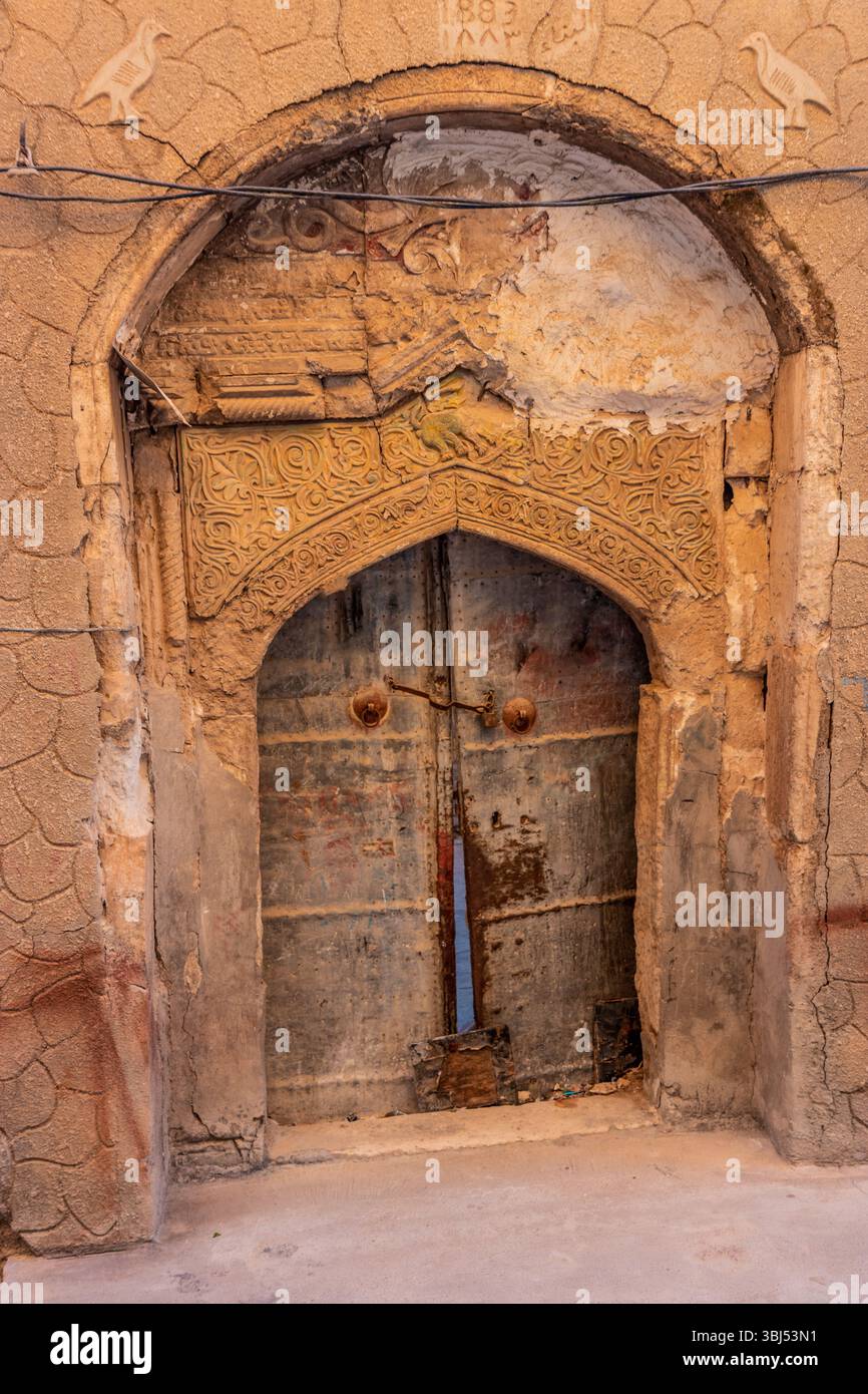 Historic door in Alqosh village, Kurdistan Region of Iraq Stock Photo ...