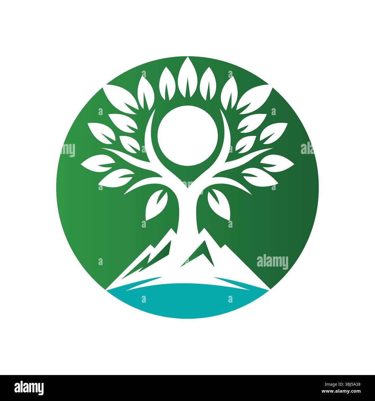 Tree Logo Design Vector Illustration Stock Vector