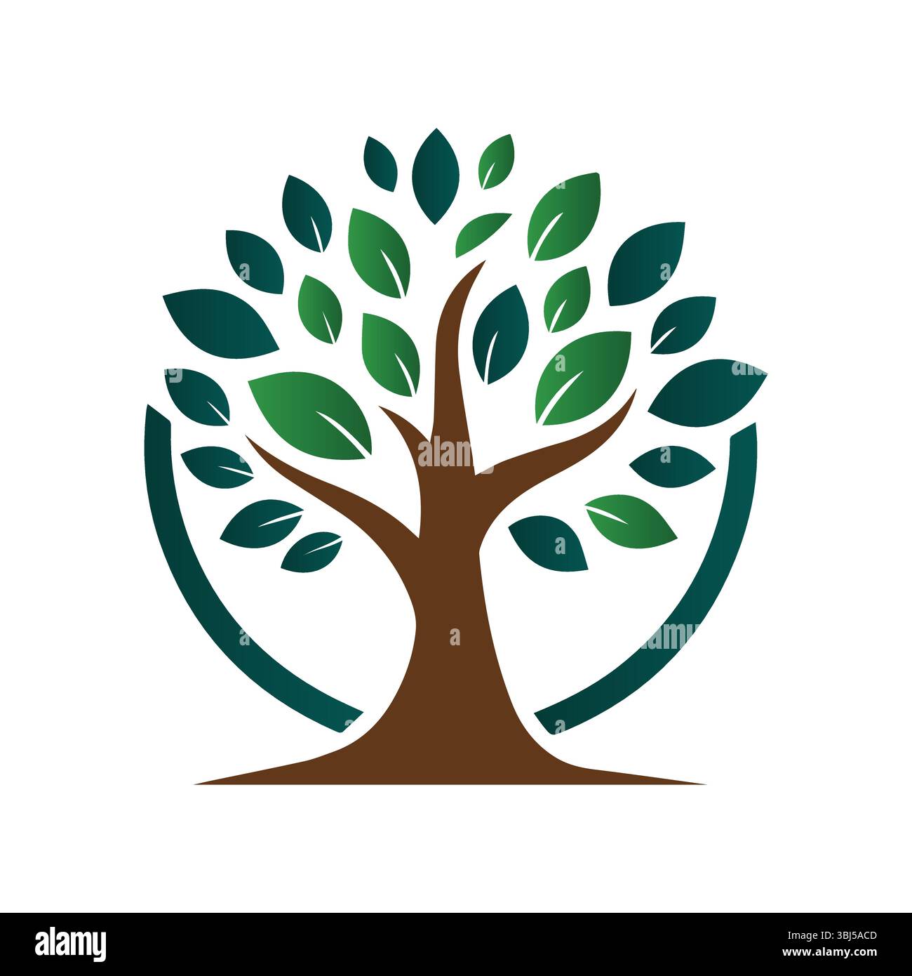 Tree Logo Design Vector Illustration Stock Vector Image & Art - Alamy