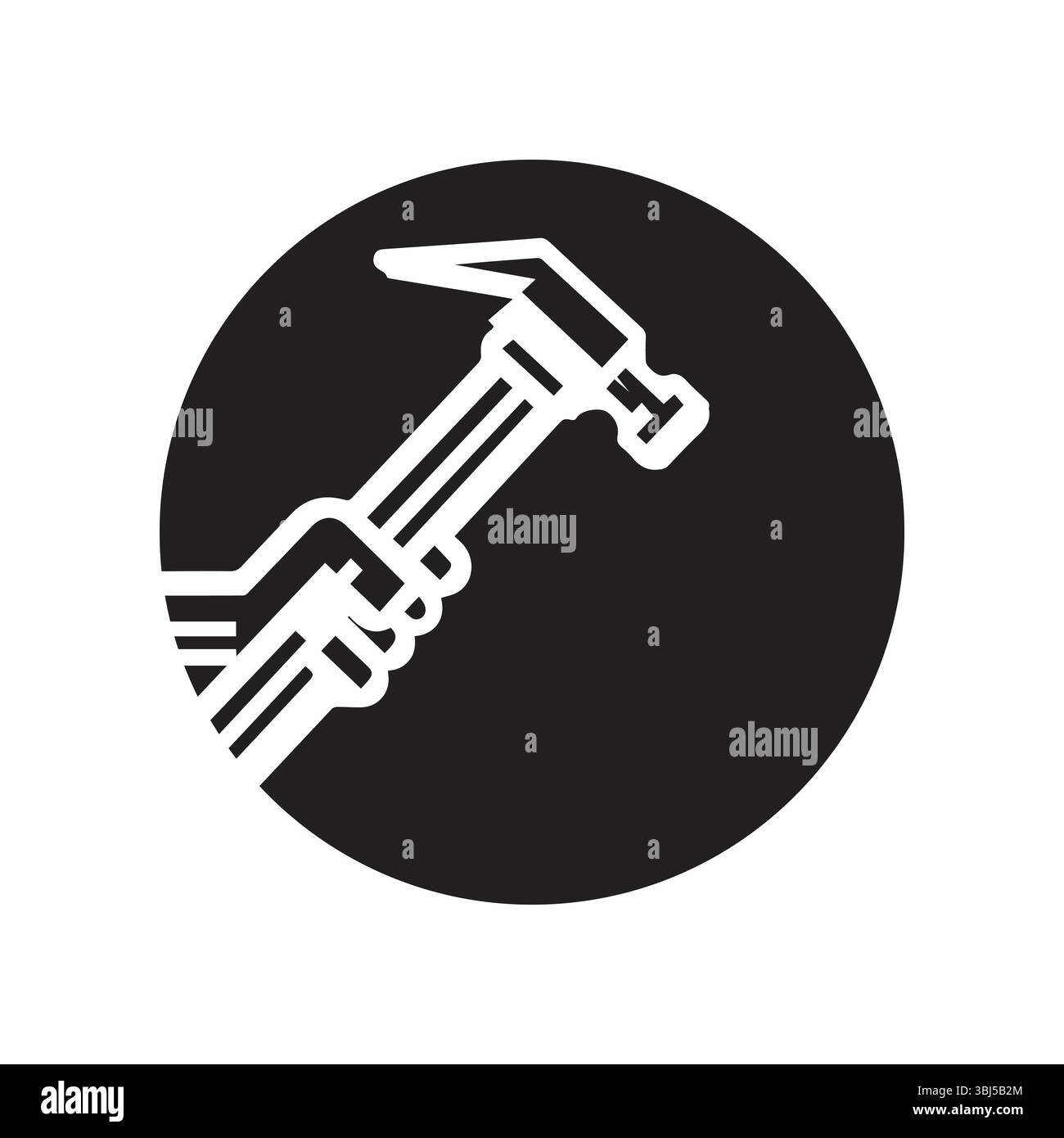 Black And White Icon of Hand Holding Hammer Stock Vector Image & Art ...