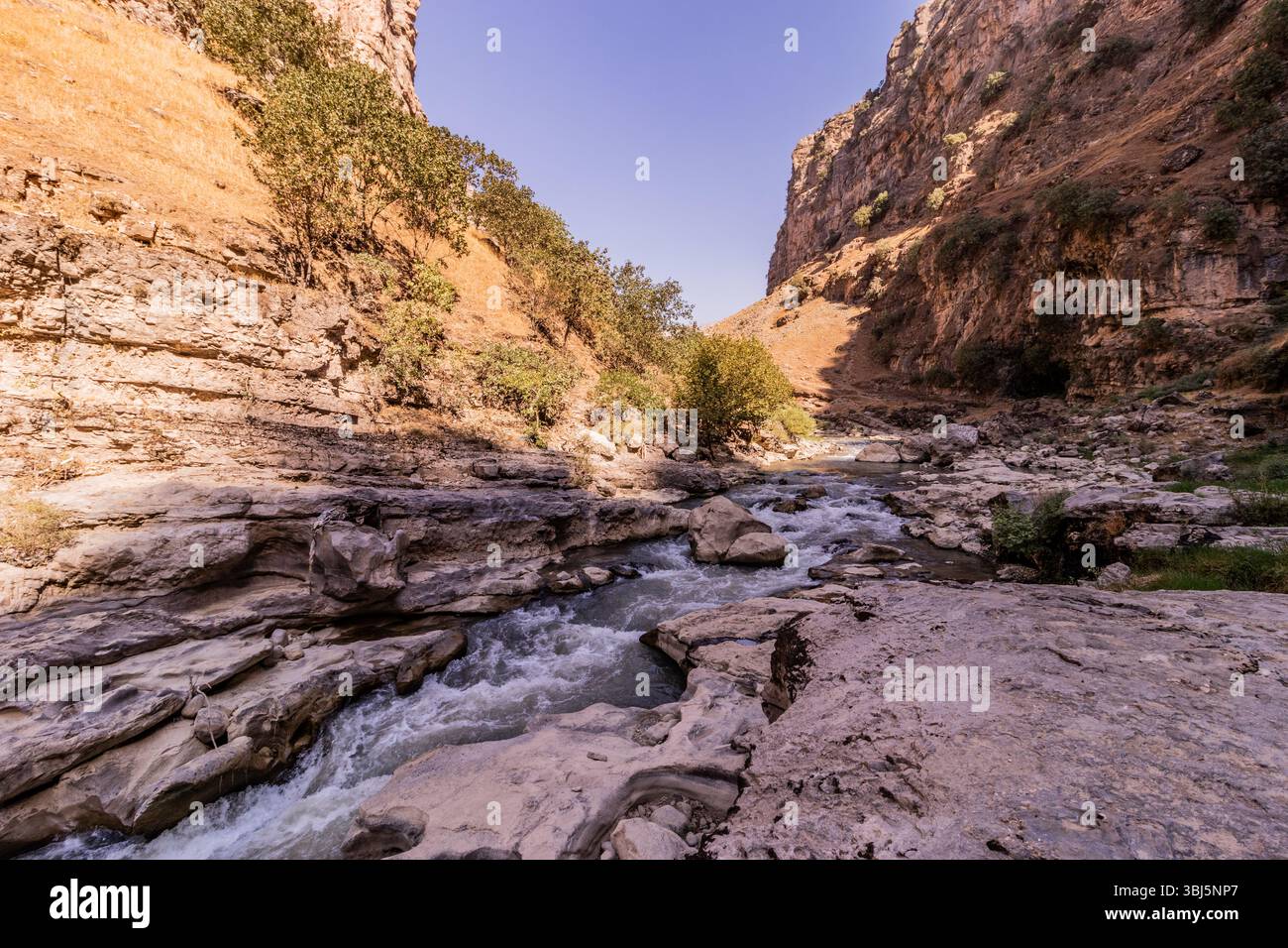Rawandus Rever Deep Rawandiz (also Rawanduz) river gorge in Kurdistan Region of Iraq ...