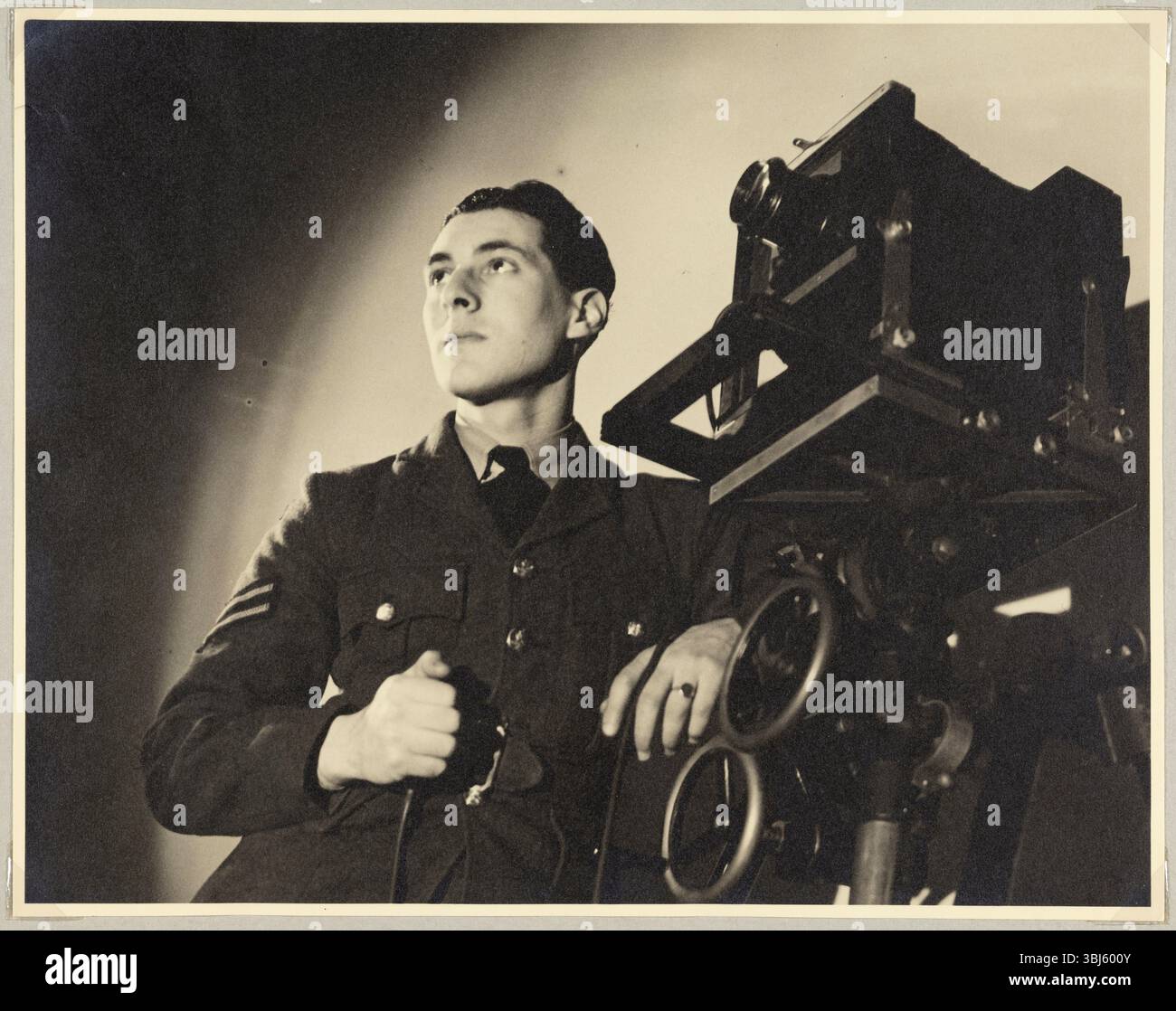 Portrait of RAF Sergeant Johnny Jay in the Stills Department at RAF ...