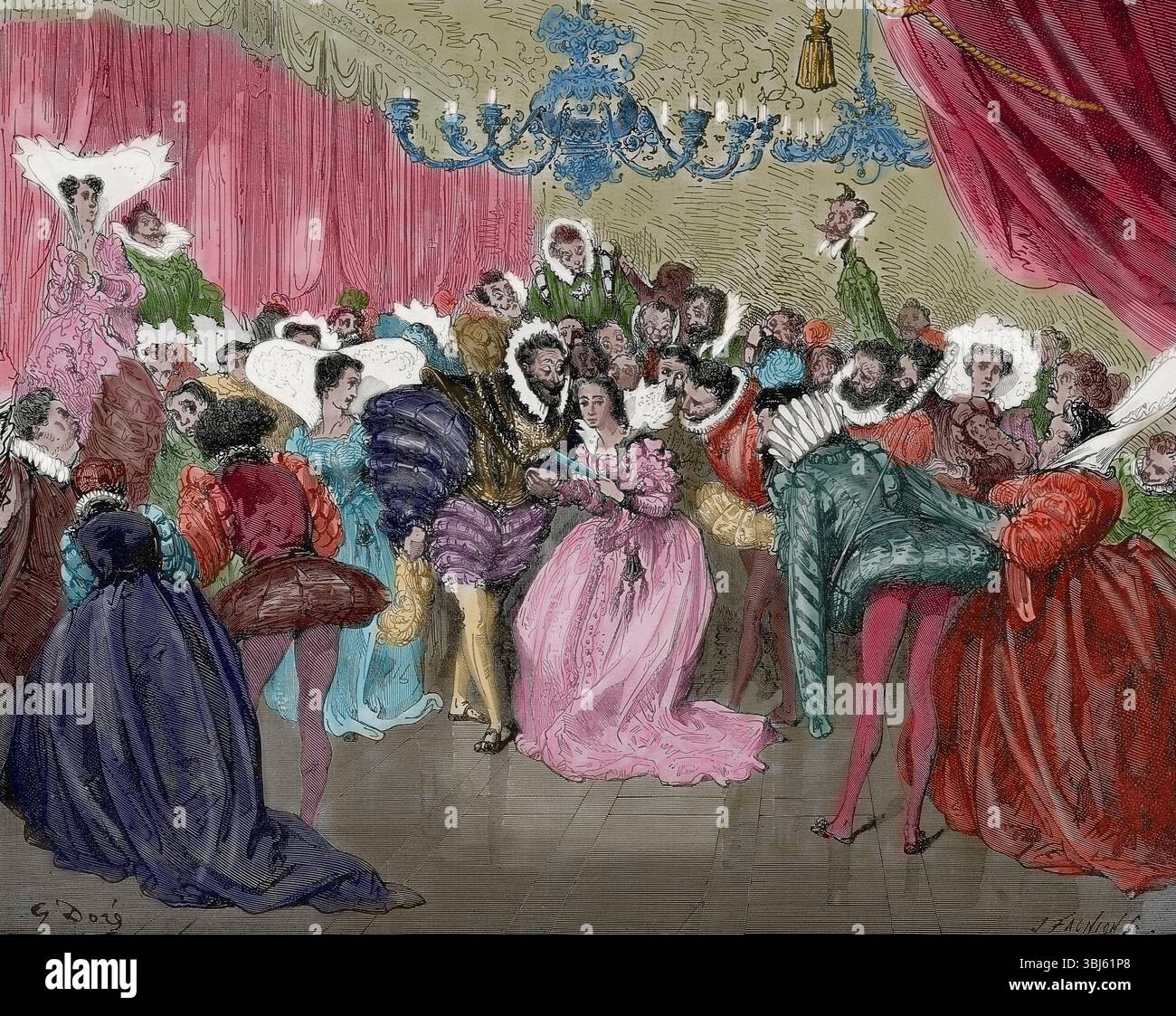 Cinderella at the ball, c1862. Scene from a fairy story. The version ...