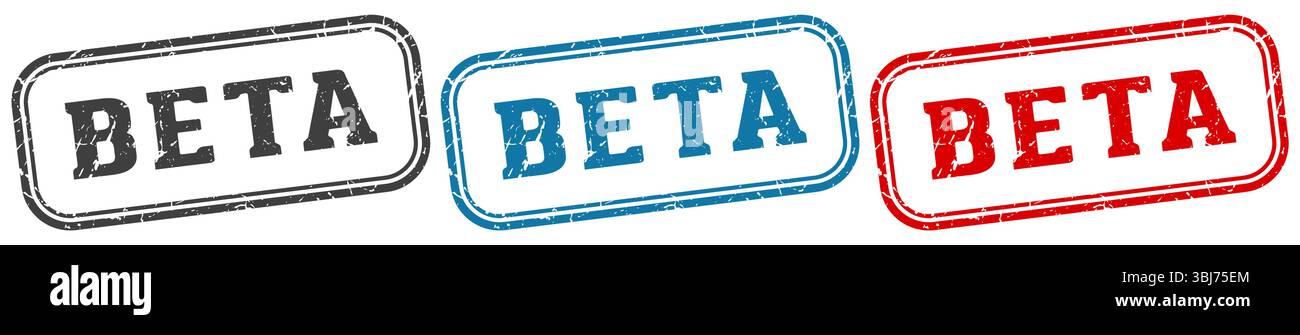 beta stamp. beta  stamp set on white background Stock Vector