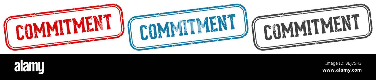 commitment stamp. commitment  stamp set on white background Stock Vector