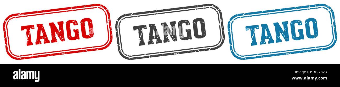 tango stamp. tango  stamp set on white background Stock Vector