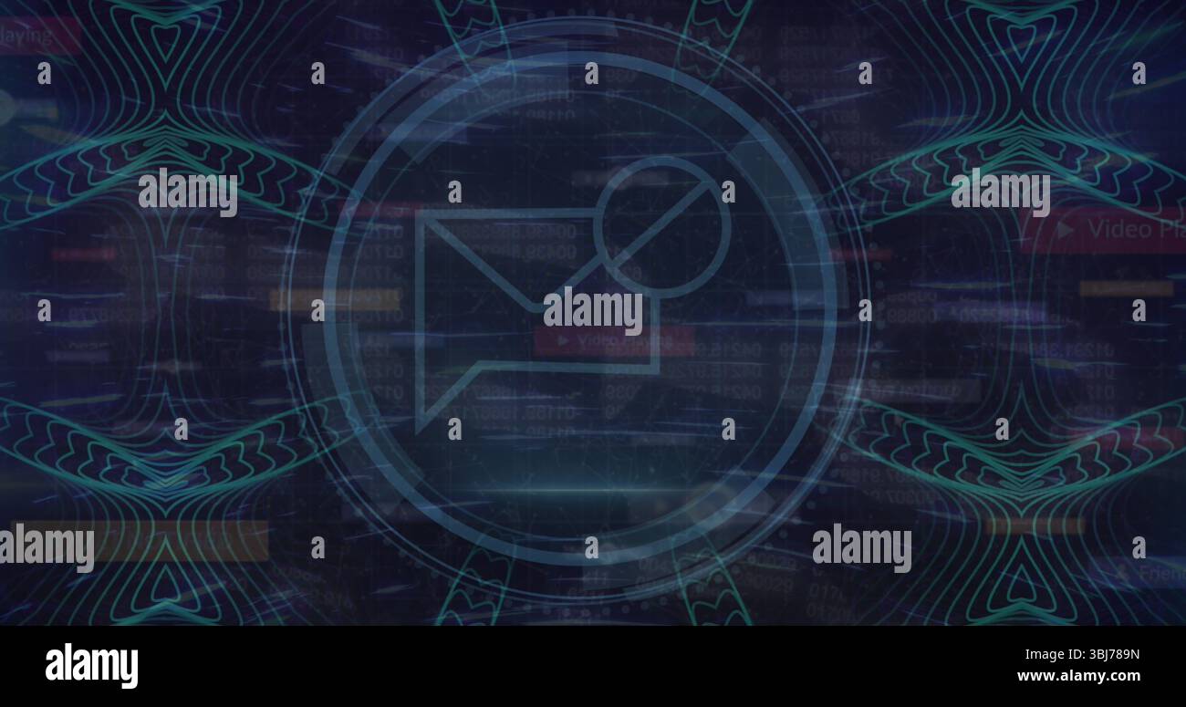Displaying envelope icon showing notification badge on dashboard, with ...