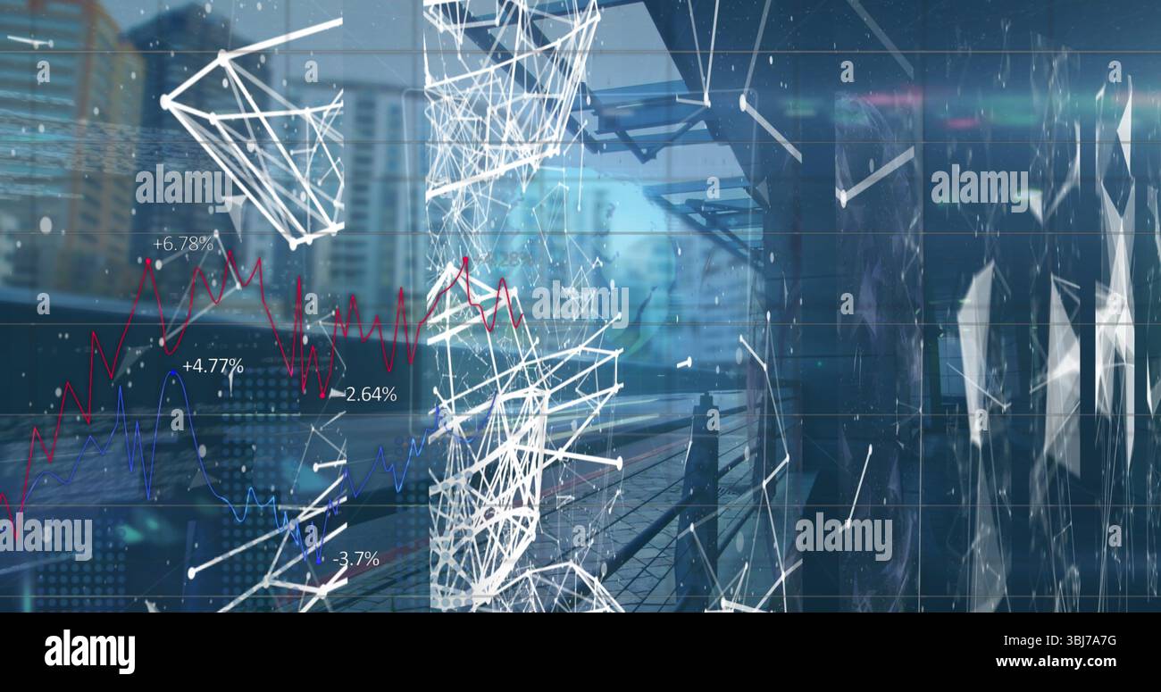 Displaying white mesh network floating in atrium corridor, with metal ...